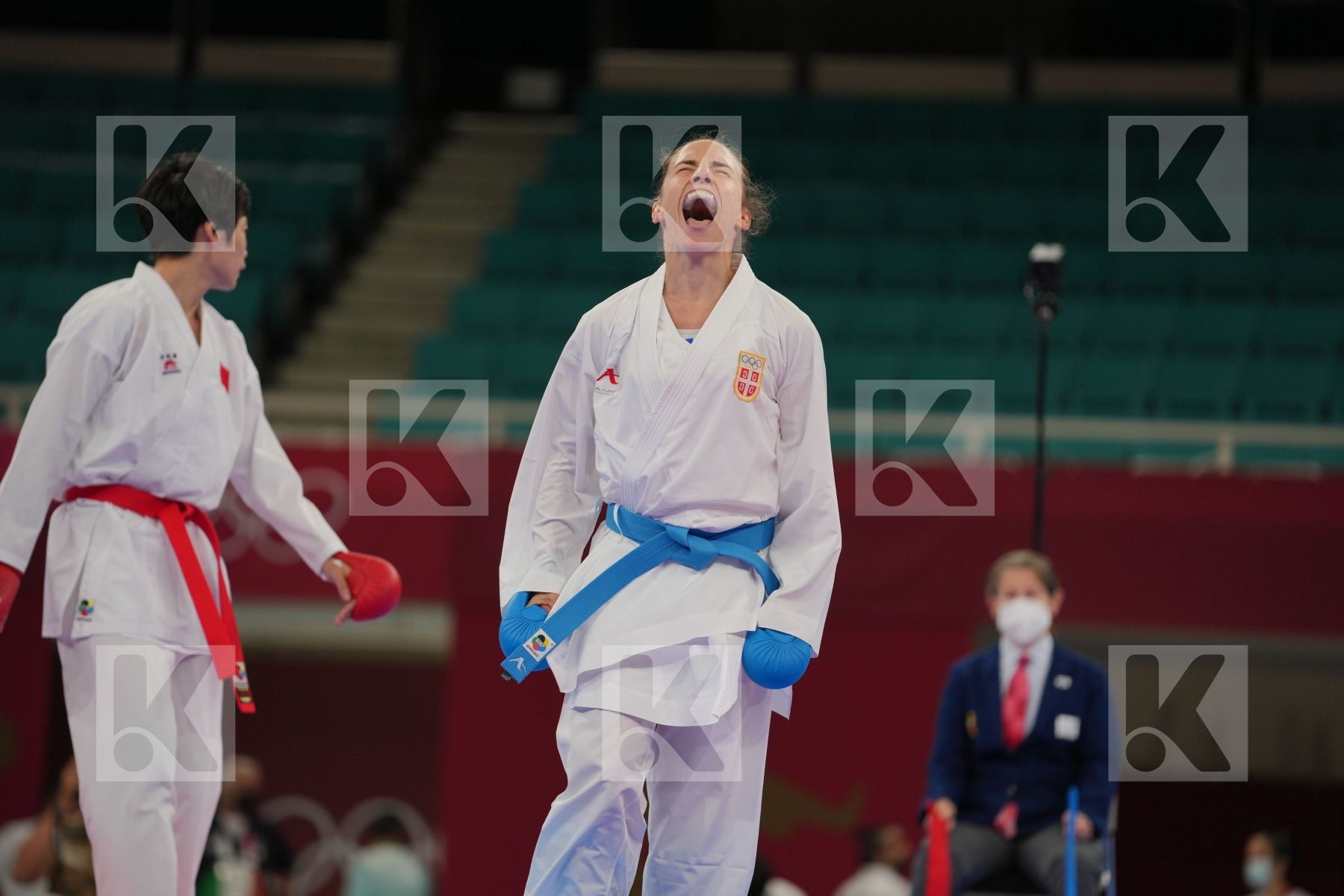 Yin Xiaoyan (People's Republic of China) - Kumite Female -61kg, Prekovic Jovana (Serbia) - Kumite Female -61kg in Senior Kumite -61 Kg - Final bout