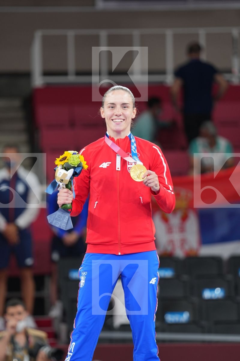 Prekovic Jovana (Serbia) - Kumite Female -61kg in  - podium ceremony