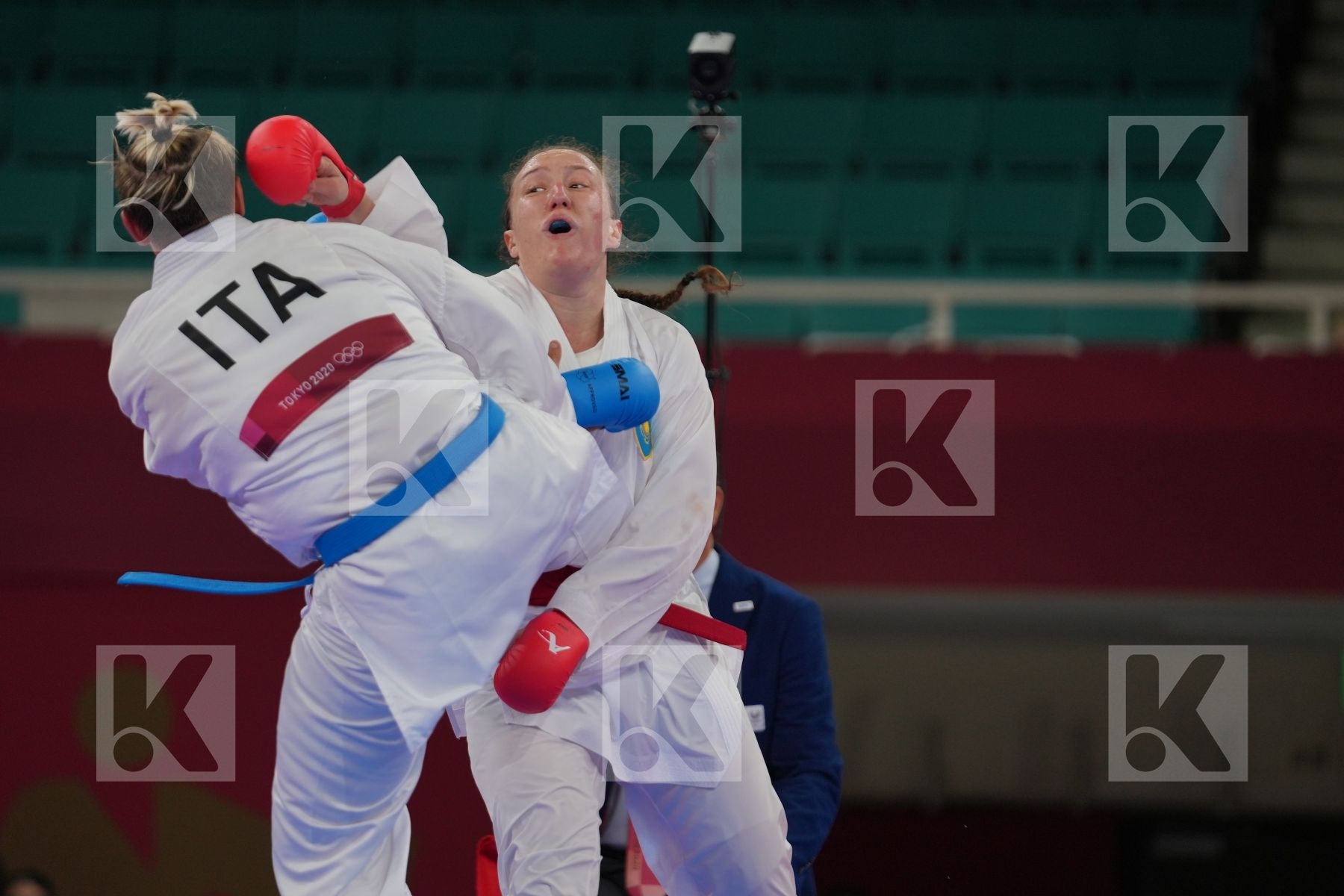 Berultseva Sofya (Kazakhstan) - Kumite Female +61kg, Semeraro Silvia (Italy) - Kumite Female +61kg in Senior Kumite 61+ Kg - Round Robin bout