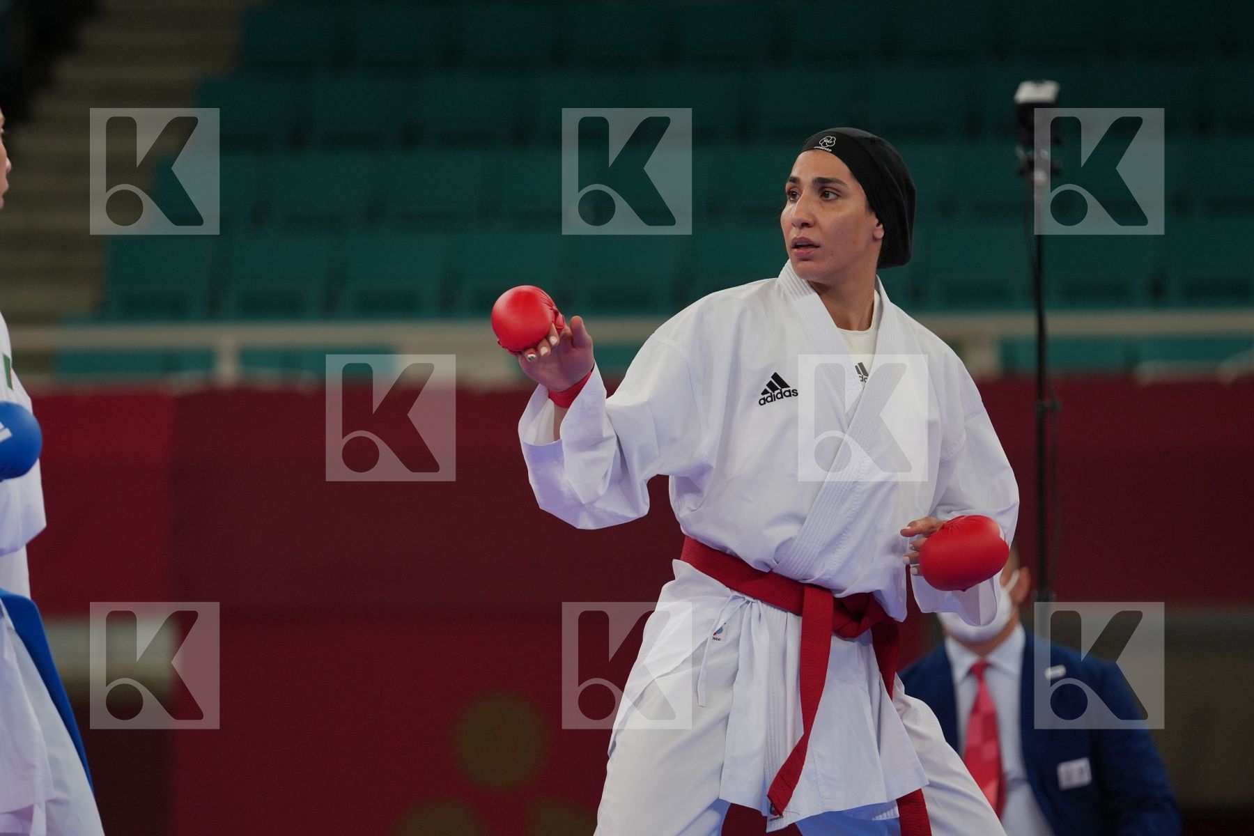 Abbasali Hamideh (Islamic Republic of Iran) - Kumite Female +61kg, Matoub Lamya (Algeria) - Kumite Female +61kg in Senior Kumite 61+ Kg - Round Robin bout