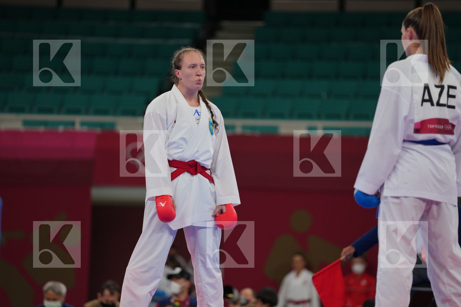 Berultseva Sofya (Kazakhstan) - Kumite Female +61kg, Zaretska Irina (Azerbaijan) - Kumite Female +61kg in Senior Kumite 61+ Kg - Round Robin bout