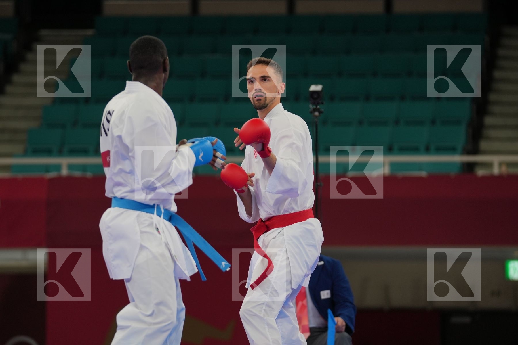 Kvesic Ivan (Croatia) - Kumite Male +75kg, Hamedi Tareg (Saudi Arabia) - Kumite Male +75kg in Senior Kumite 75+ Kg - Round Robin bout