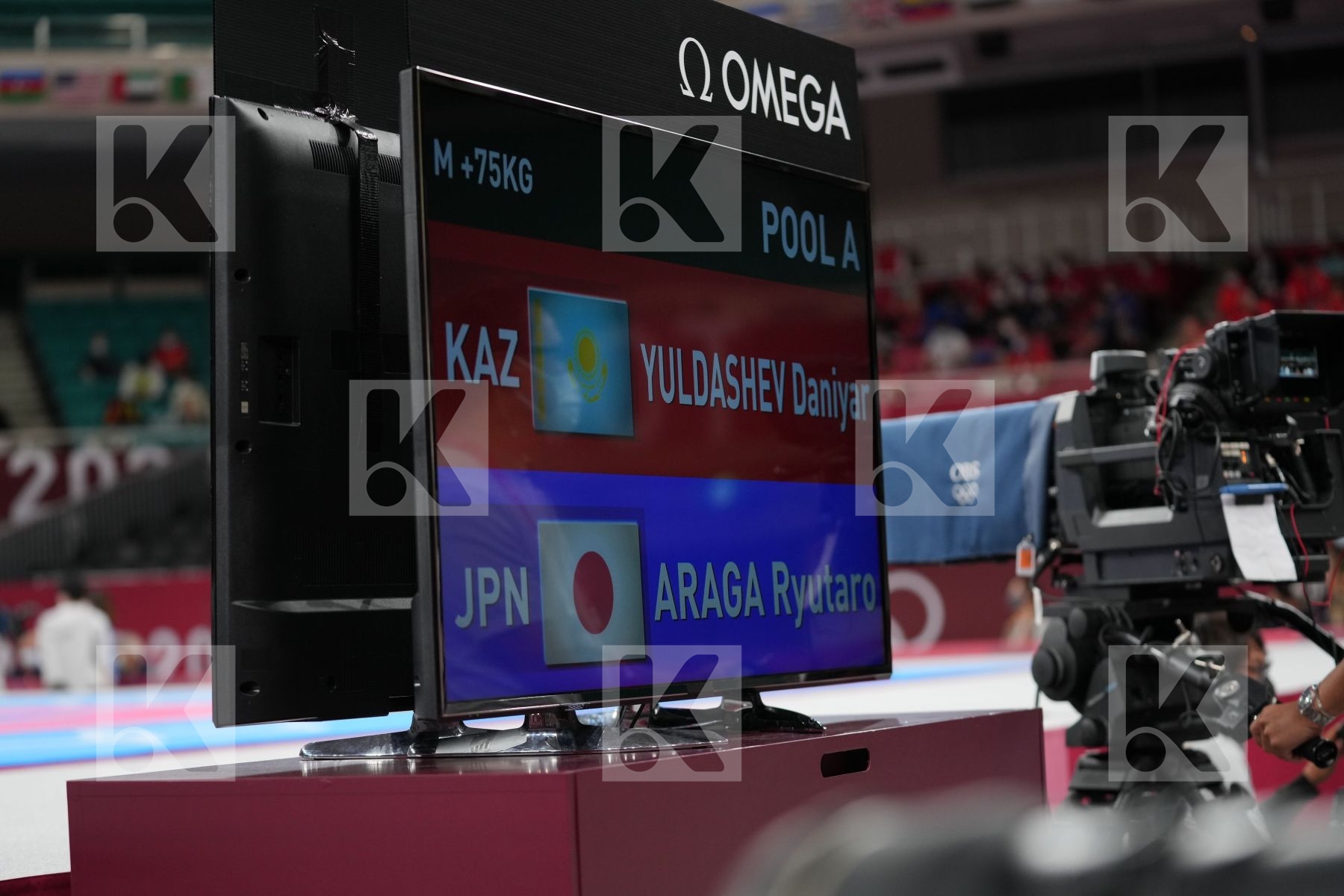 Yuldashev Daniyar (Kazakhstan) - Kumite Male +75kg, Araga Ryutaro (Japan) - Kumite Male +75kg in Senior Kumite 75+ Kg - Round Robin bout