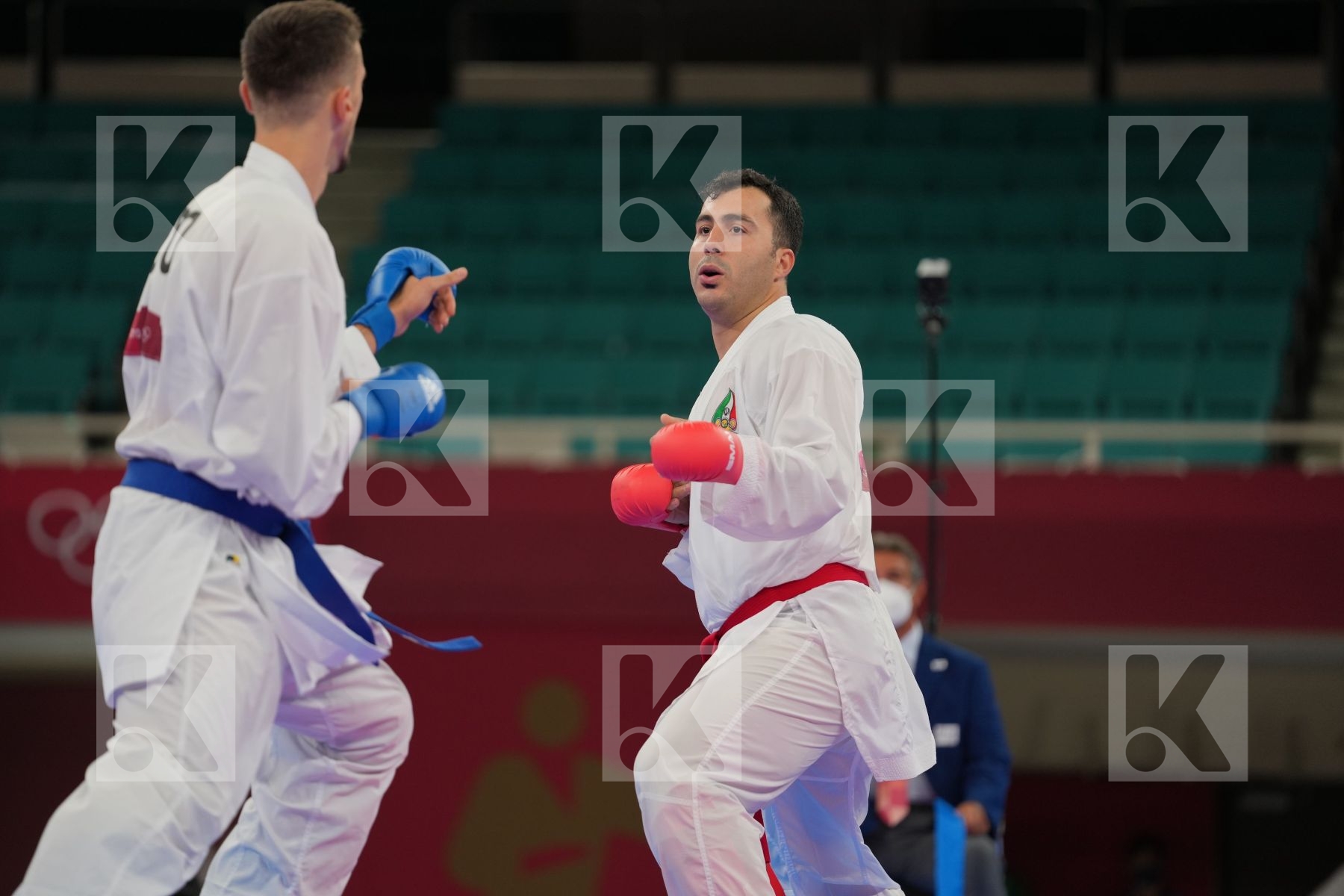 Ganzjadeh Sajad (Islamic Republic of Iran) - Kumite Male +75kg, Kvesic Ivan (Croatia) - Kumite Male +75kg in Senior Kumite 75+ Kg - Round Robin bout