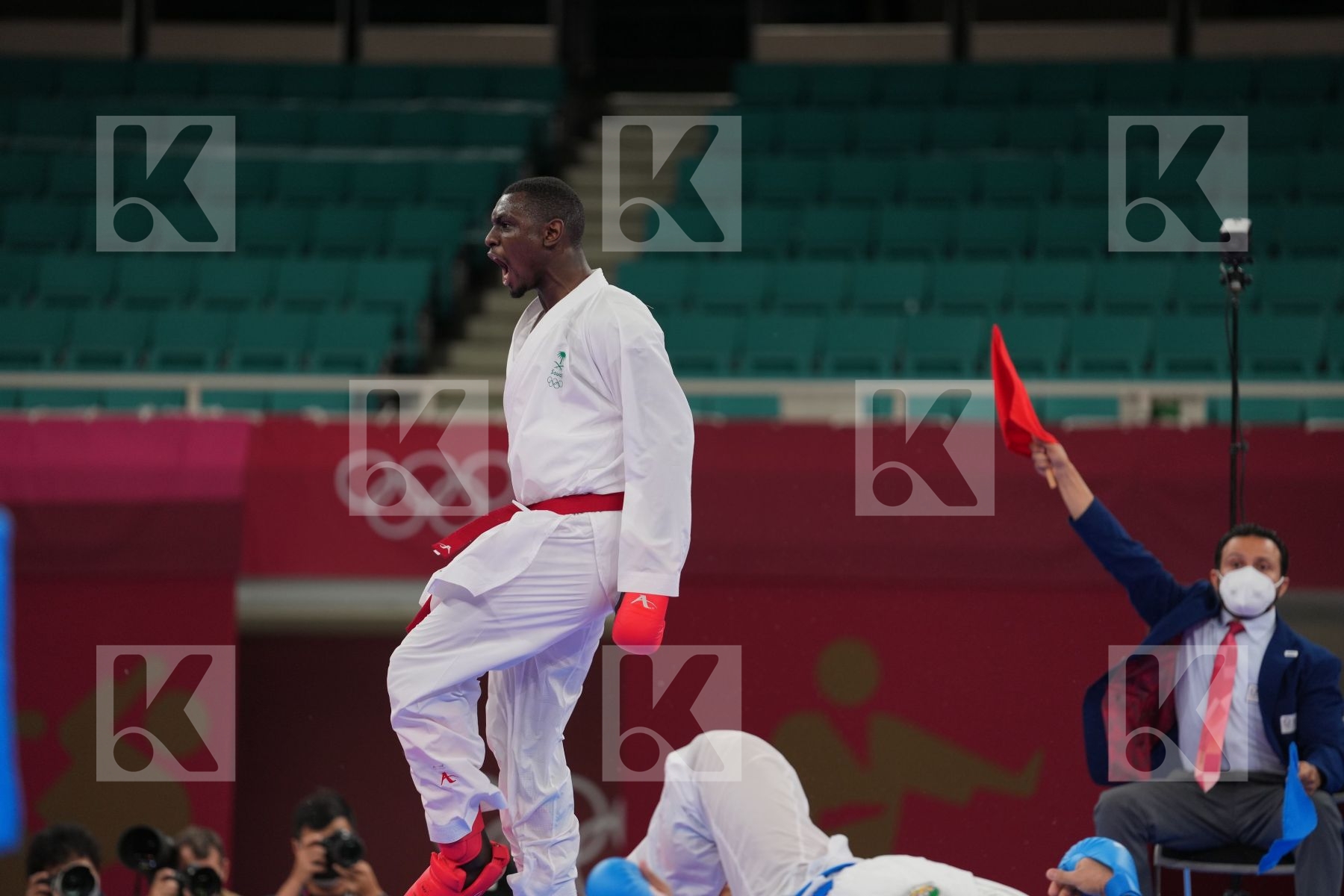 Hamedi Tareg (Saudi Arabia) - Kumite Male +75kg, Ganzjadeh Sajad (Islamic Republic of Iran) - Kumite Male +75kg in Senior Kumite 75+ Kg - Final bout