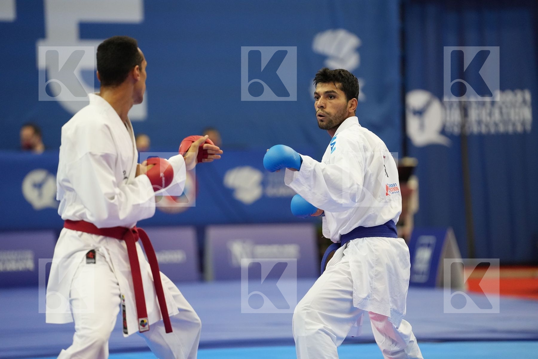 ALMASATFA ABDEL RAHMAN (JORDAN), TADISSI YVES MARTIAL (HUNGARY) in Olympic Category - Kumite Male -67 KG - Round Robin bout