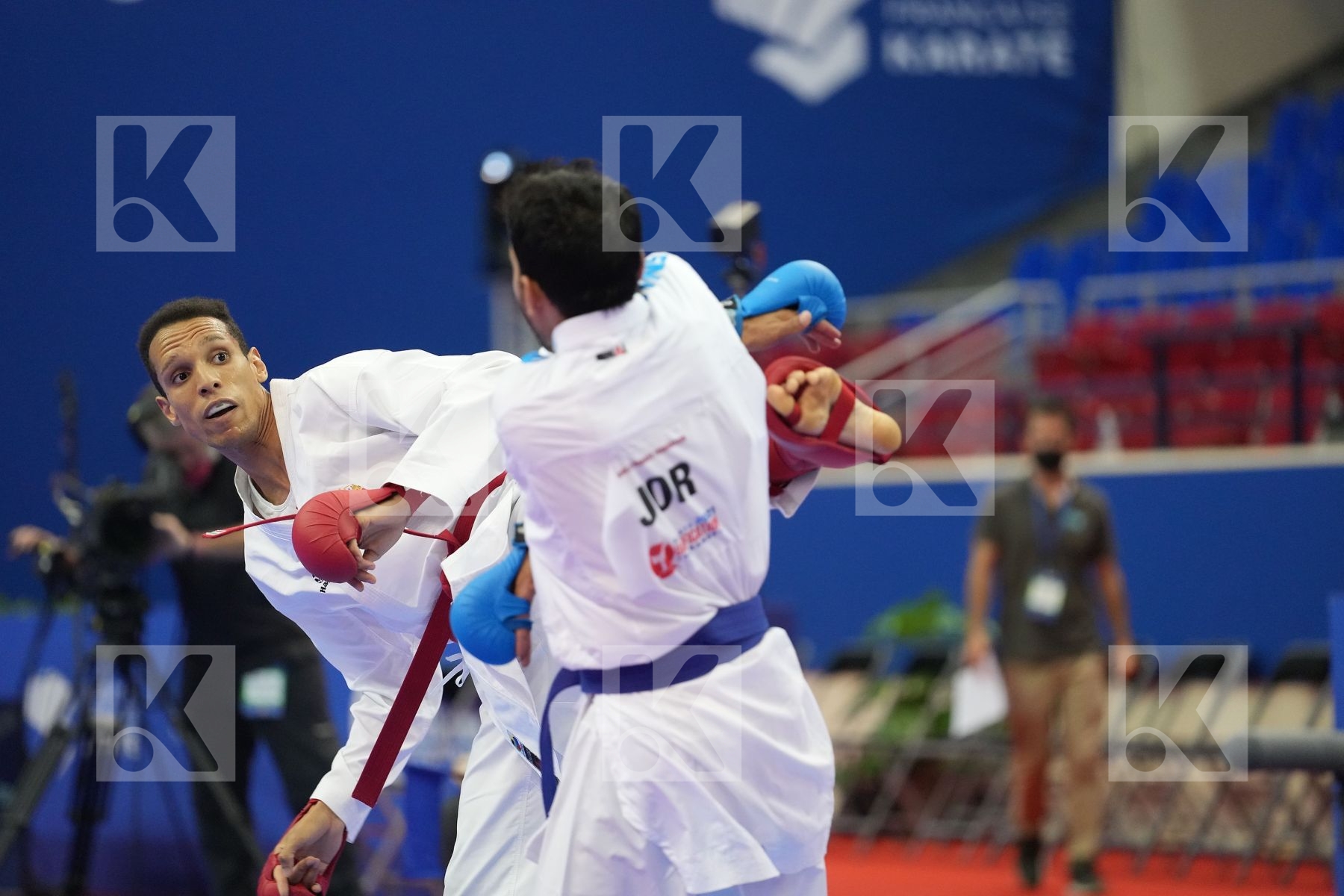 ALMASATFA ABDEL RAHMAN (JORDAN), TADISSI YVES MARTIAL (HUNGARY) in Olympic Category - Kumite Male -67 KG - Round Robin bout