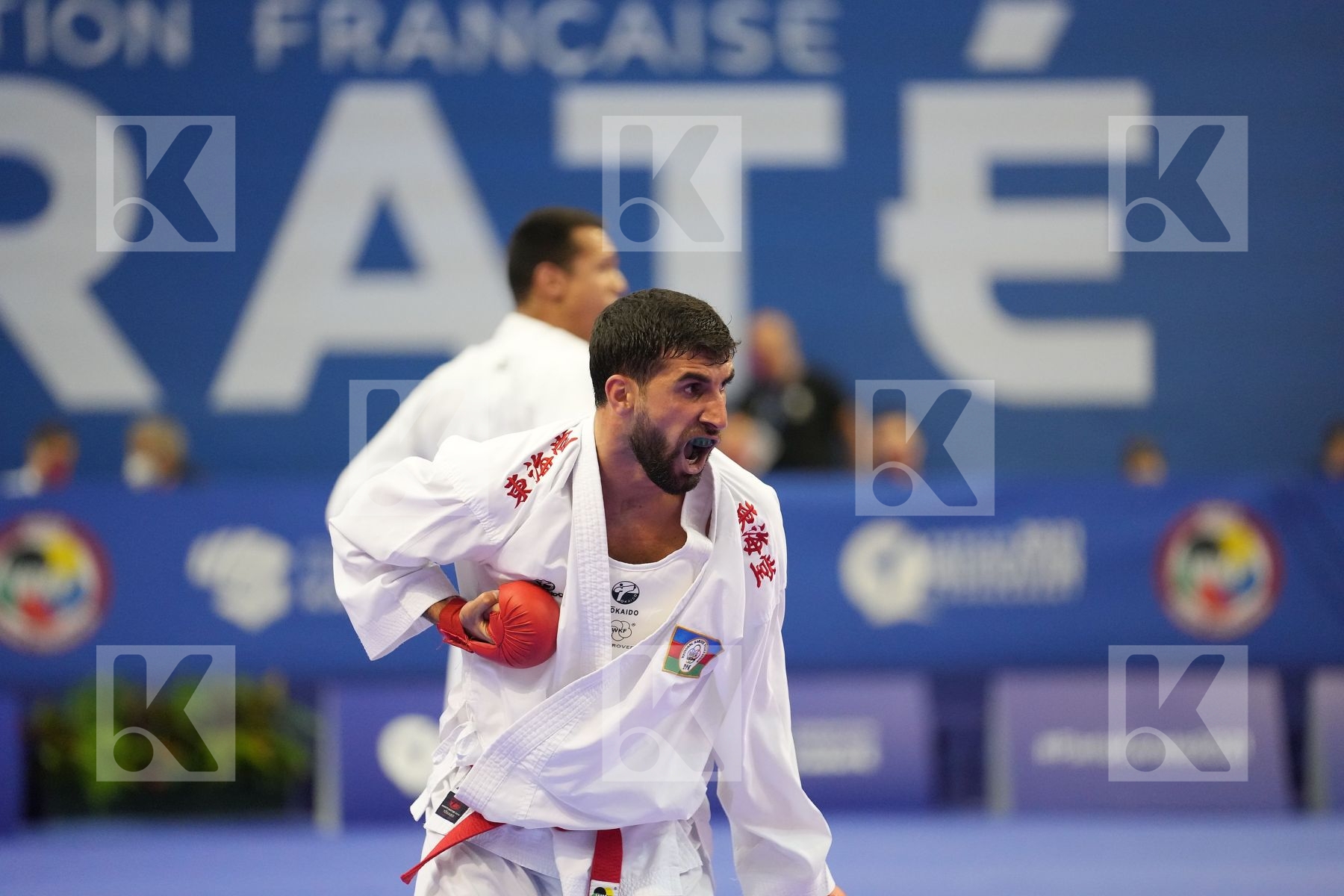FARZALIYEV FIRDOVSI (AZERBAIJAN), TADISSI YVES MARTIAL (HUNGARY) in Olympic Category - Kumite Male -67 KG - Round Robin bout