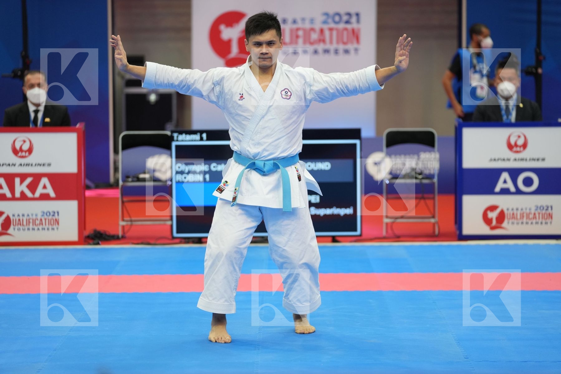 WANG YI TA (CHINESE TAIPEI) in Olympic Category - Kata Male - Round Robin bout