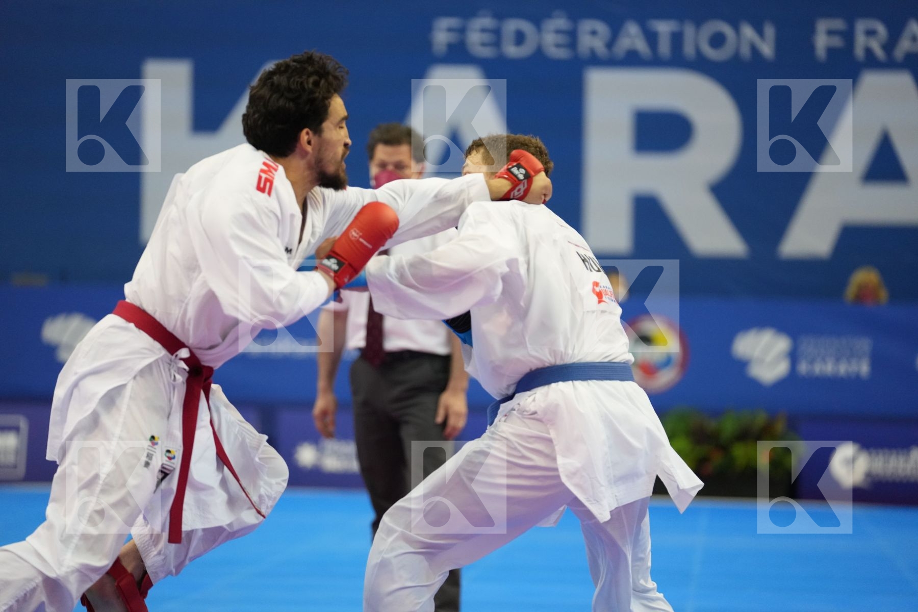 HARSPATAKI KAROLY GABOR (HUNGARY), ALNAJJAR BASHAR (JORDAN) in Olympic Category - Kumite Male -75 KG - Round Robin bout