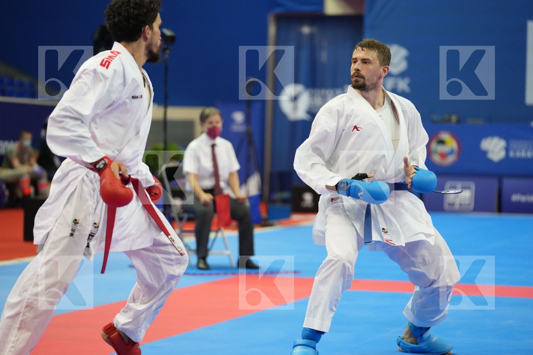 HARSPATAKI KAROLY GABOR (HUNGARY), ALNAJJAR BASHAR (JORDAN) in Olympic Category - Kumite Male -75 KG - Round Robin bout