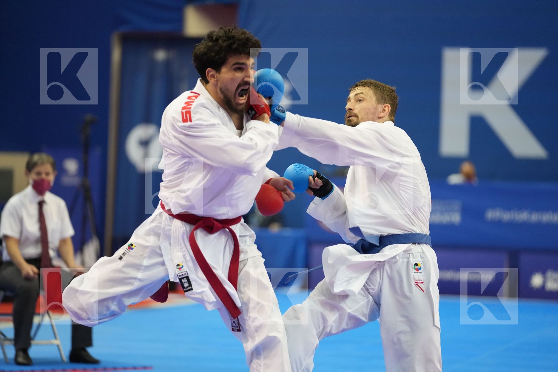 HARSPATAKI KAROLY GABOR (HUNGARY), ALNAJJAR BASHAR (JORDAN) in Olympic Category - Kumite Male -75 KG - Round Robin bout