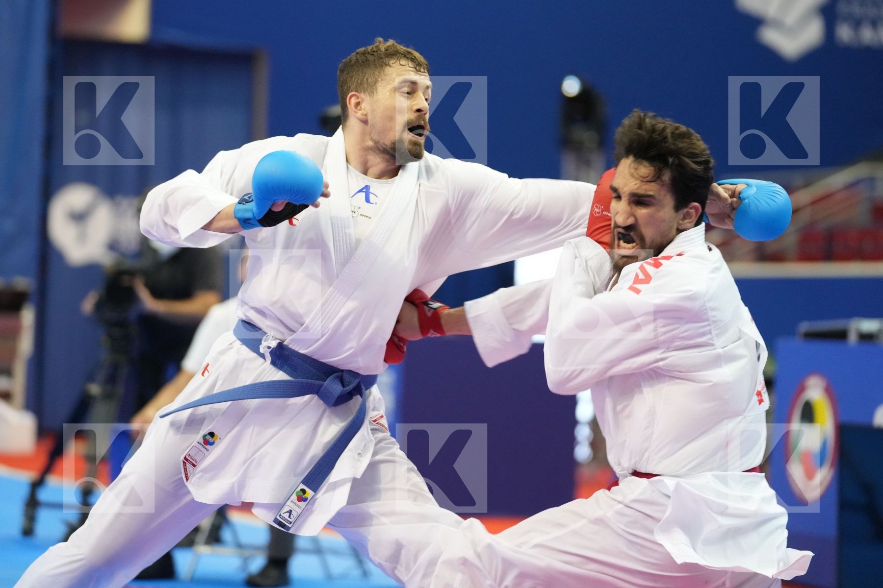 HARSPATAKI KAROLY GABOR (HUNGARY), ALNAJJAR BASHAR (JORDAN) in Olympic Category - Kumite Male -75 KG - Round Robin bout