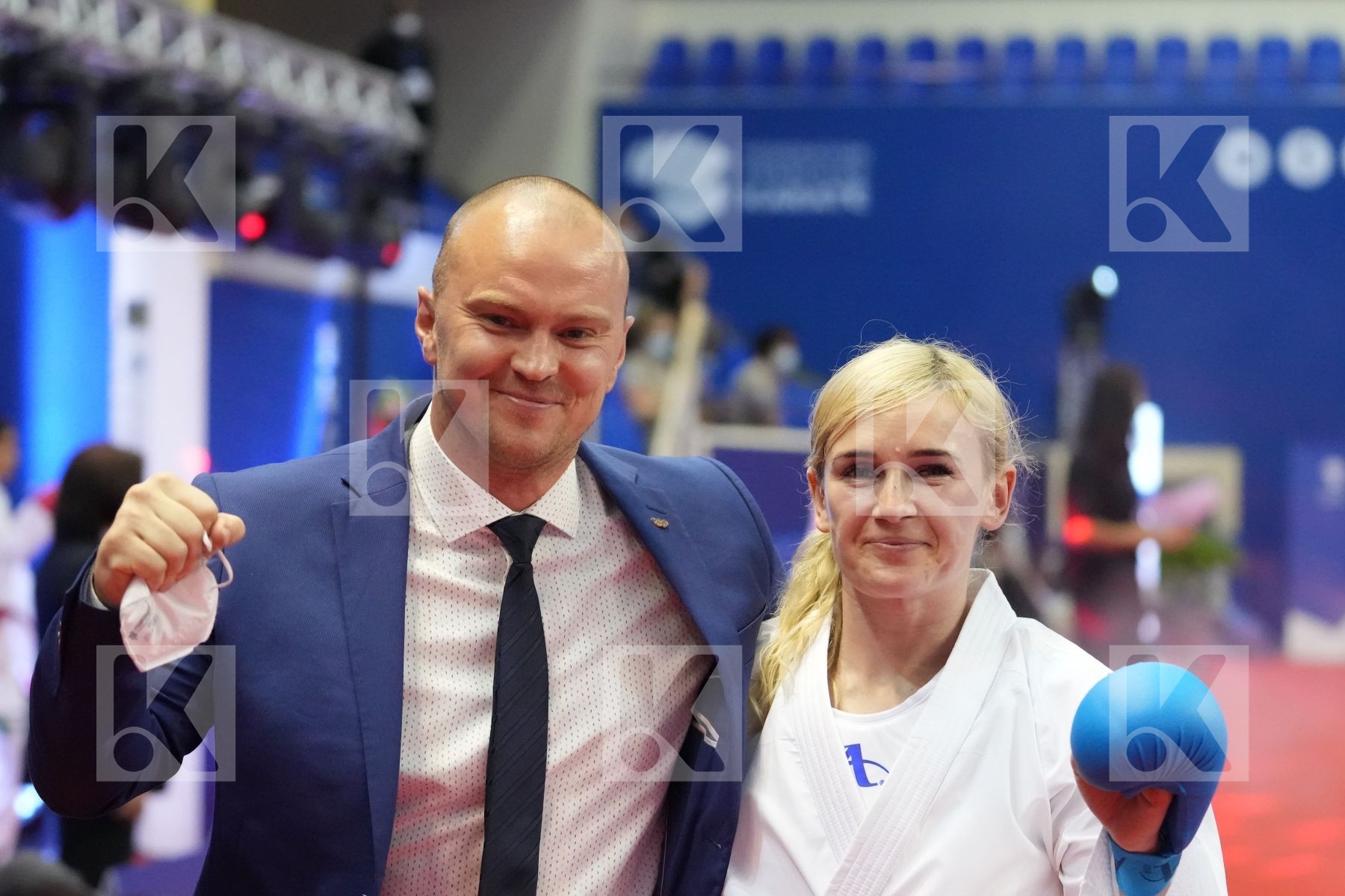 SEROGINA ANITA (UKRAINE) in Olympic Category - Kumite Female -61 KG - Round Robin bout