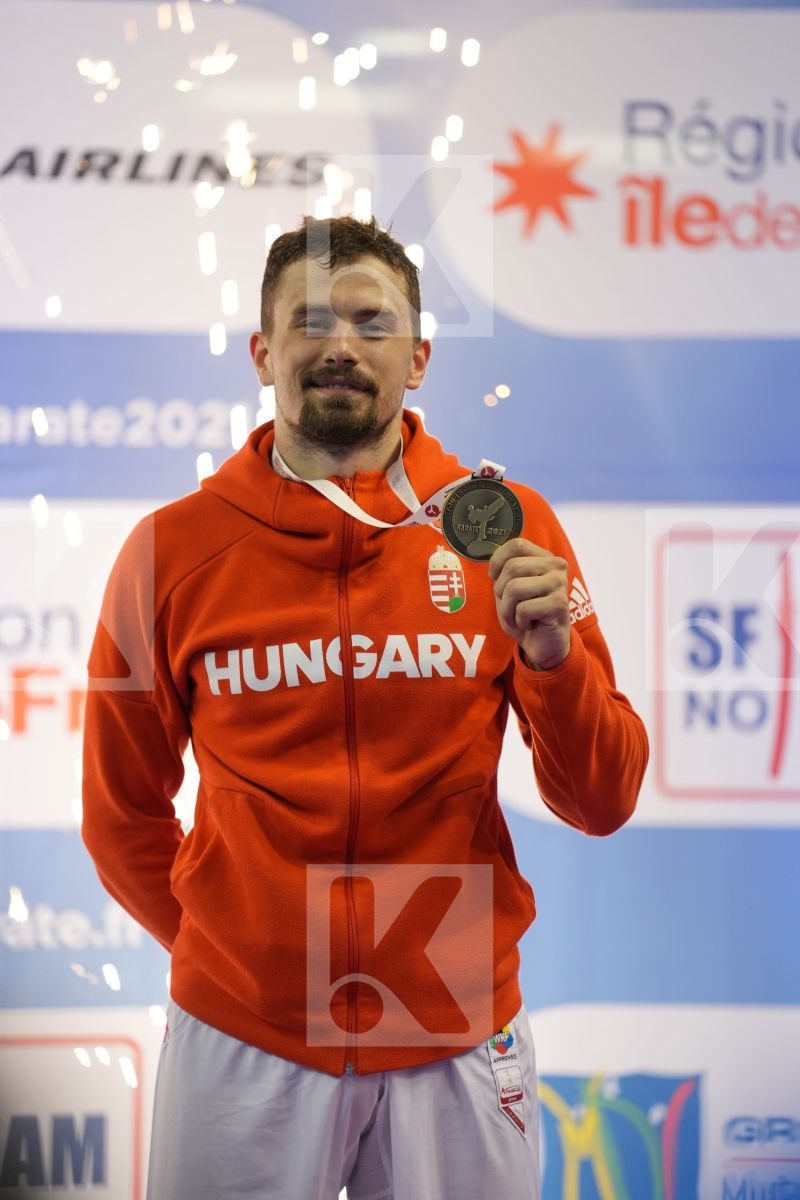 HARSPATAKI KAROLY GABOR (HUNGARY) in Olympic Category - Kumite Male -75 KG - Podium Ceremony