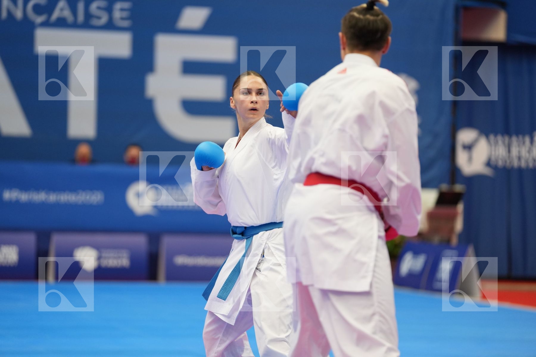 SEMERARO SILVIA (ITALY), BRATIC MELISSA (CANADA) in Olympic Category - Kumite Female 61+ KG - Round Robin bout