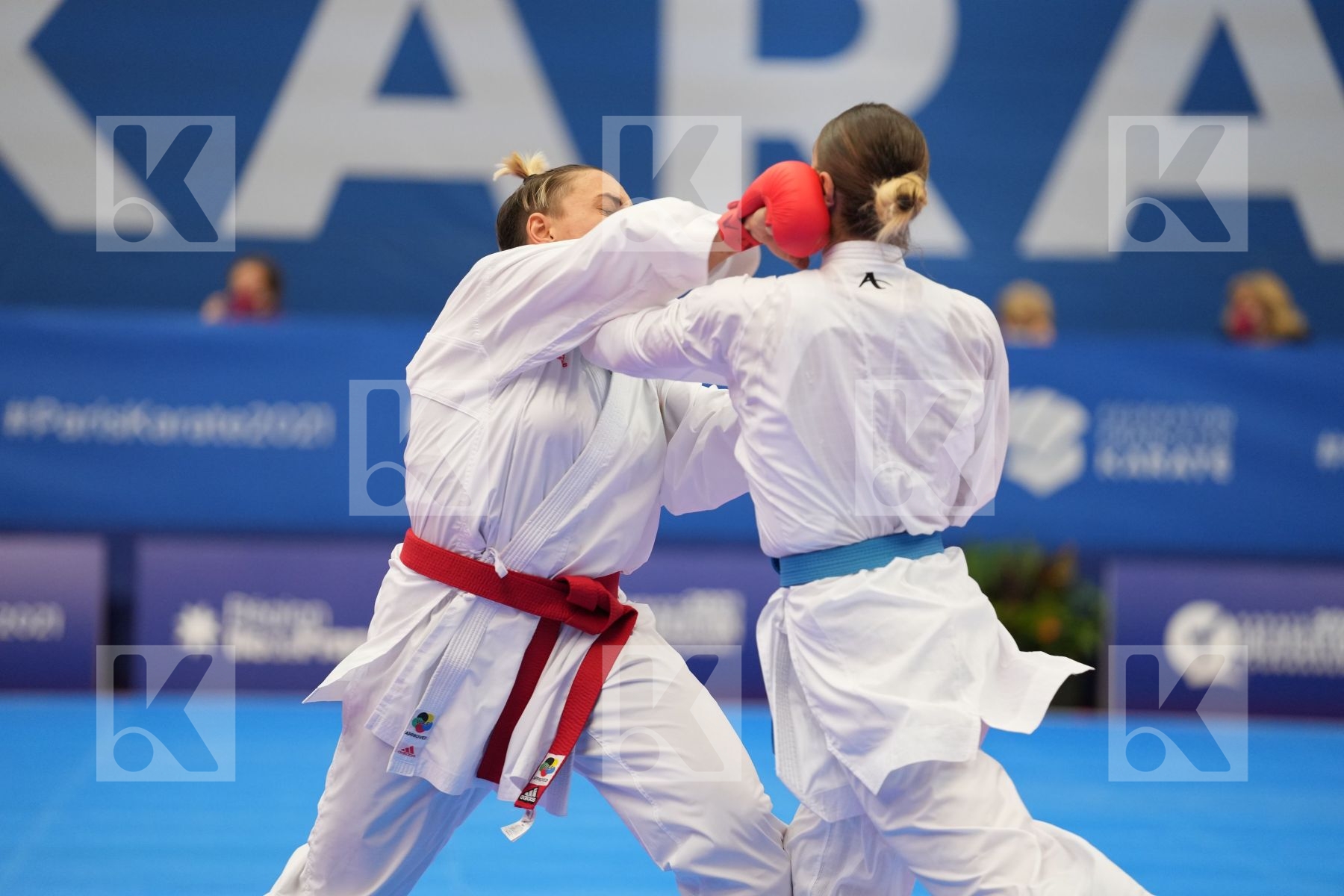 SEMERARO SILVIA (ITALY), BRATIC MELISSA (CANADA) in Olympic Category - Kumite Female 61+ KG - Round Robin bout