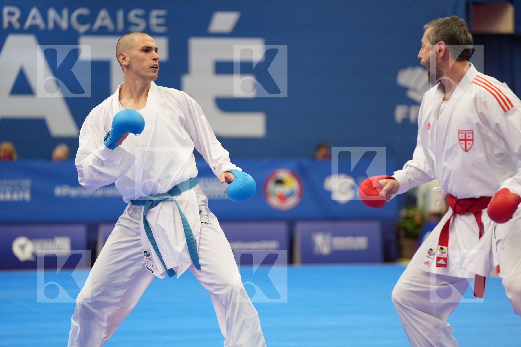 ARKANIA GOGITA (GEORGIA), GAYSINSKY DANIEL (CANADA) in Olympic Category - Kumite Male 75+ KG - Round Robin bout