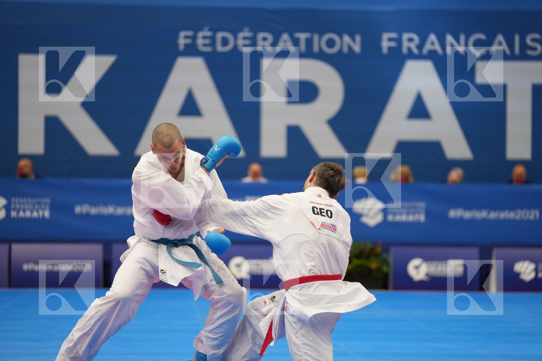 ARKANIA GOGITA (GEORGIA), GAYSINSKY DANIEL (CANADA) in Olympic Category - Kumite Male 75+ KG - Round Robin bout