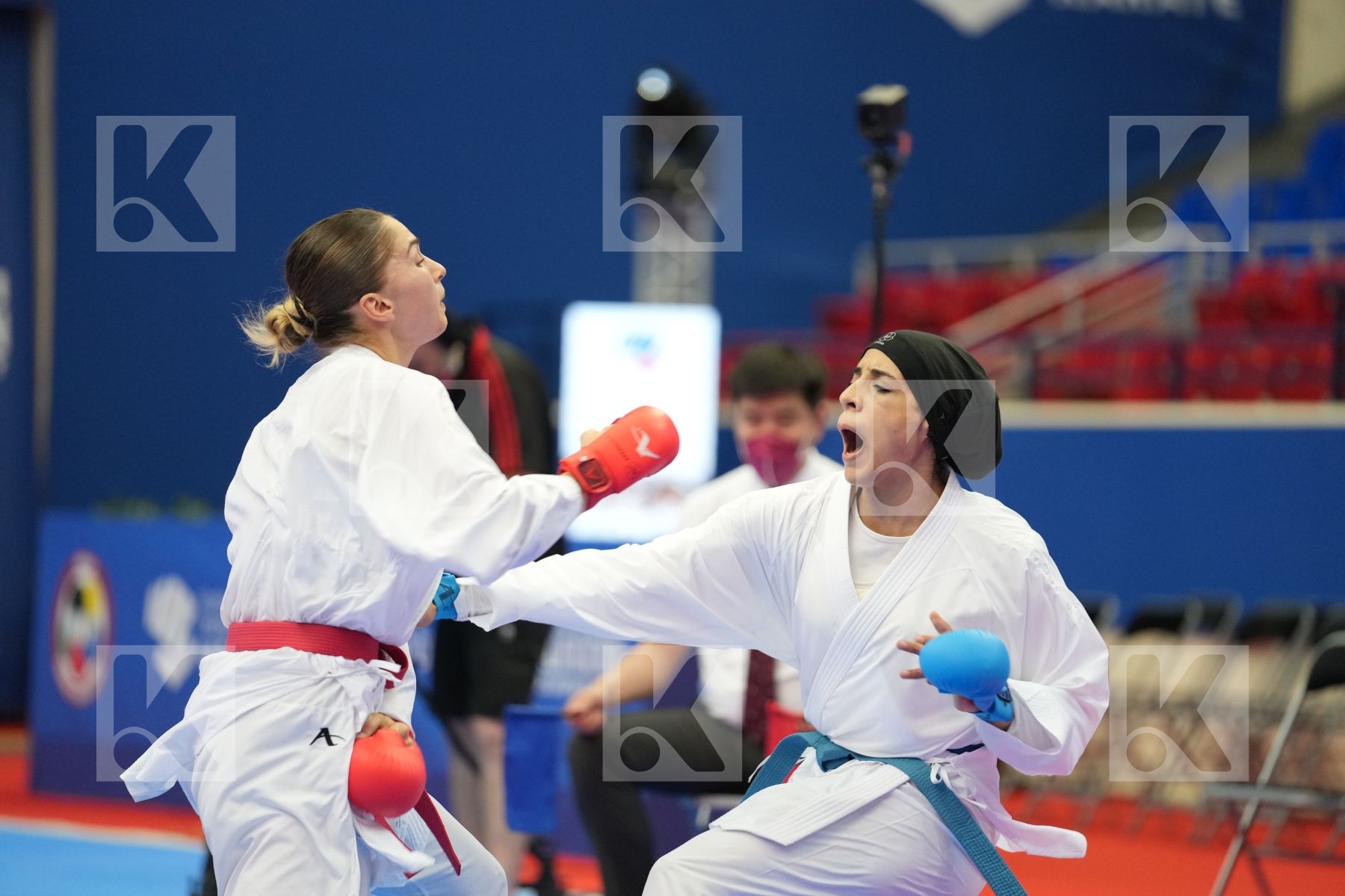 ABDELAZIZ FERYAL (EGYPT), BRATIC MELISSA (CANADA) in Olympic Category - Kumite Female 61+ KG - Round Robin bout