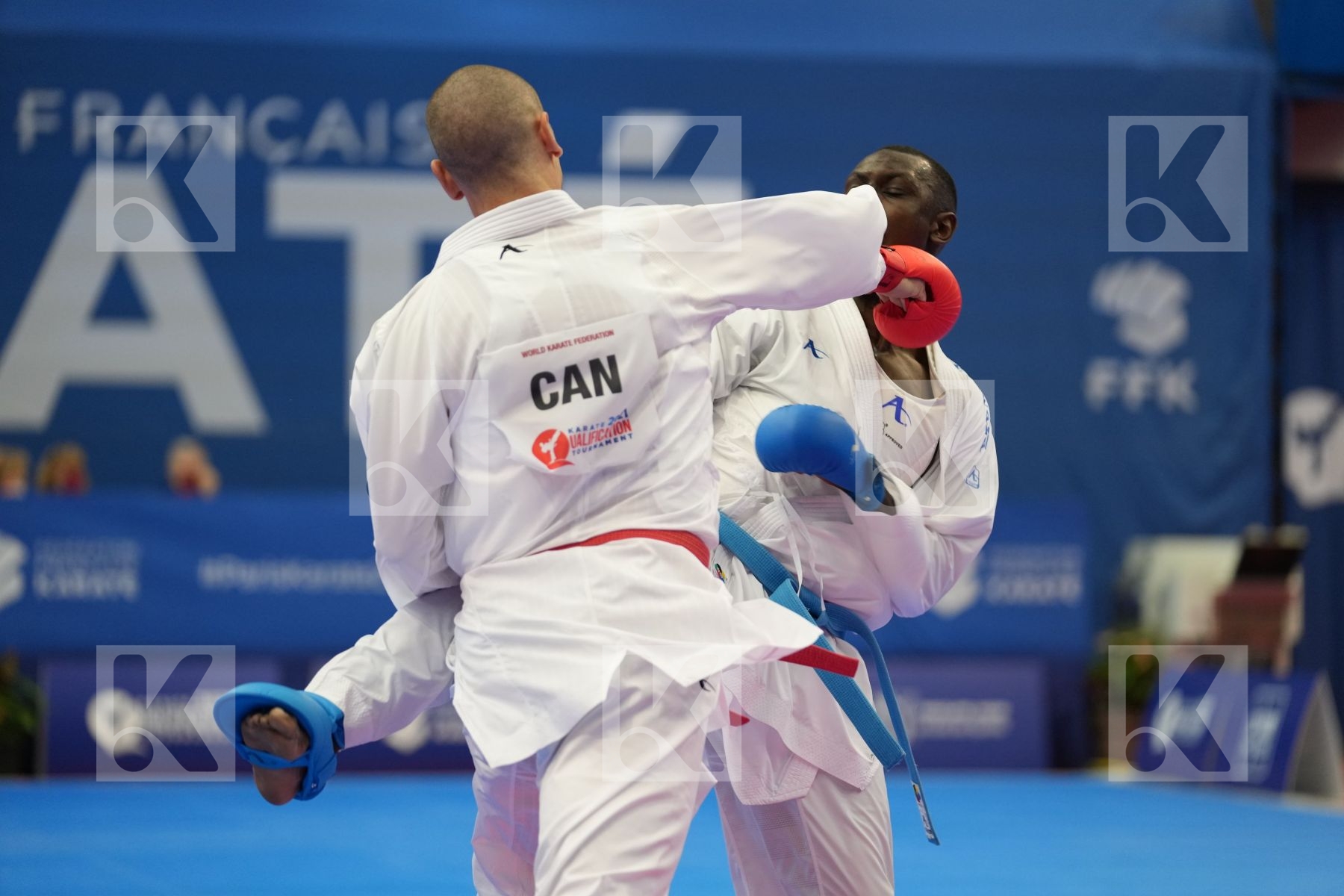 HAMEDI TAREG (SAUDI ARABIA), GAYSINSKY DANIEL (CANADA) in Olympic Category - Kumite Male 75+ KG - Round Robin bout
