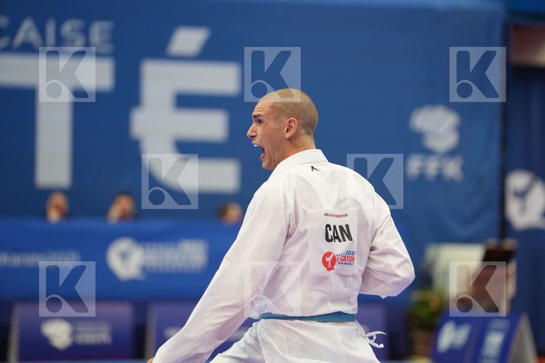 GAYSINSKY DANIEL (CANADA), LARDY TYRON-DARNELL (NETHERLANDS) in Olympic Category - Kumite Male 75+ KG - Round Robin bout