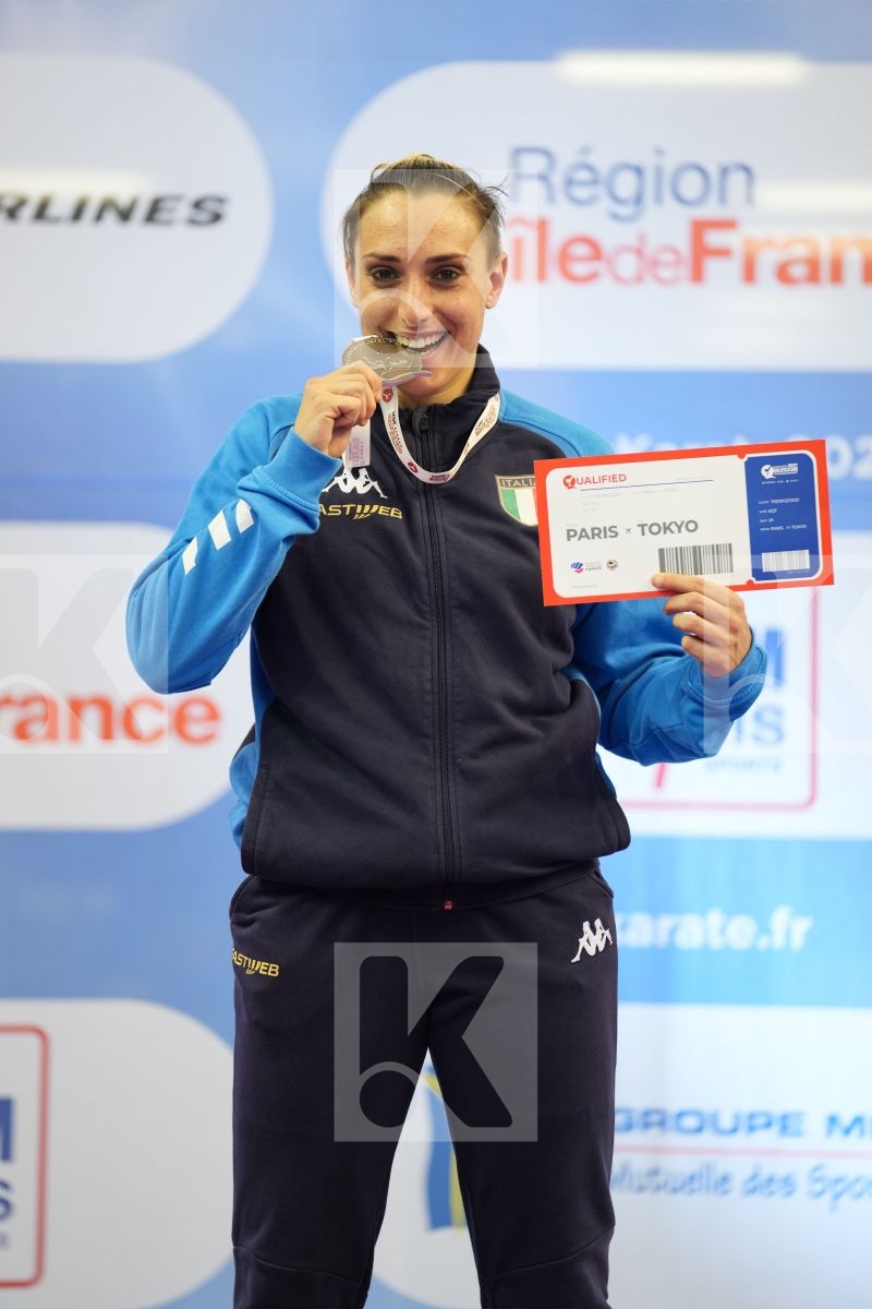 SEMERARO SILVIA (ITALY) in Olympic Category - Kumite Female 61+ KG - Podium ceremony