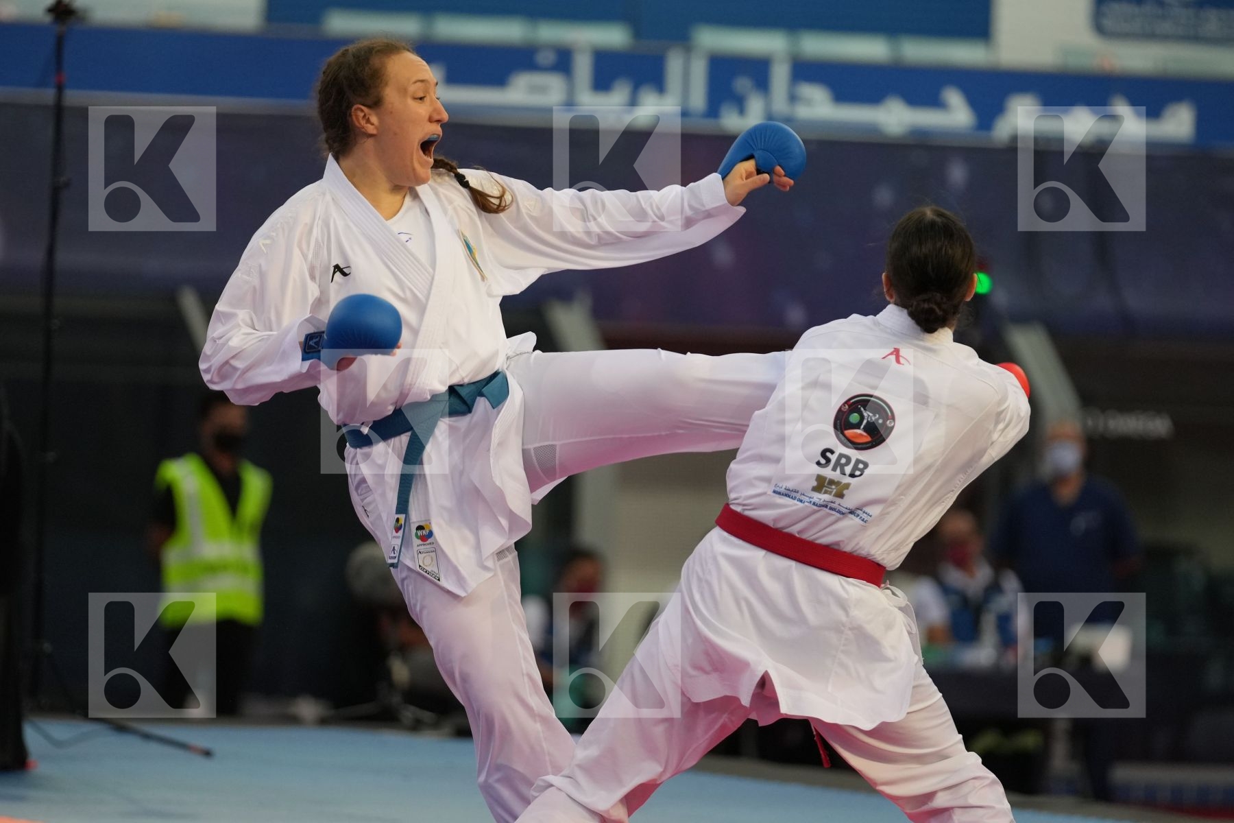 PEROVIC IVANA (SERBIA) vs BERULTSEVA SOFYA (KAZAKHSTAN) in Female Kumite 68+ Kg - bronze bout