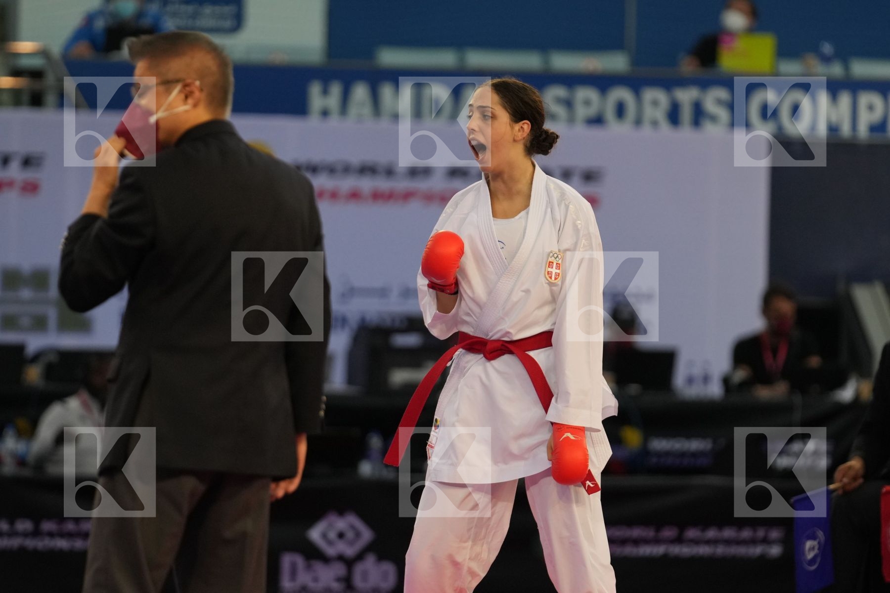 PEROVIC IVANA (SERBIA) vs BERULTSEVA SOFYA (KAZAKHSTAN) in Female Kumite 68+ Kg - bronze bout