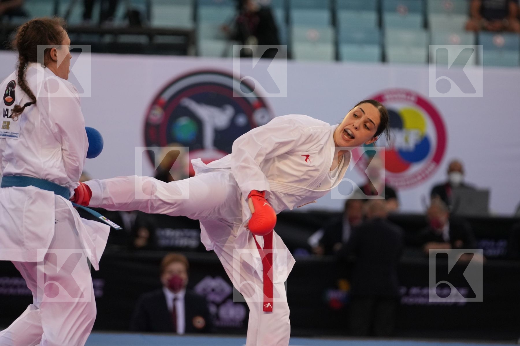 PEROVIC IVANA (SERBIA) vs BERULTSEVA SOFYA (KAZAKHSTAN) in Female Kumite 68+ Kg - bronze bout