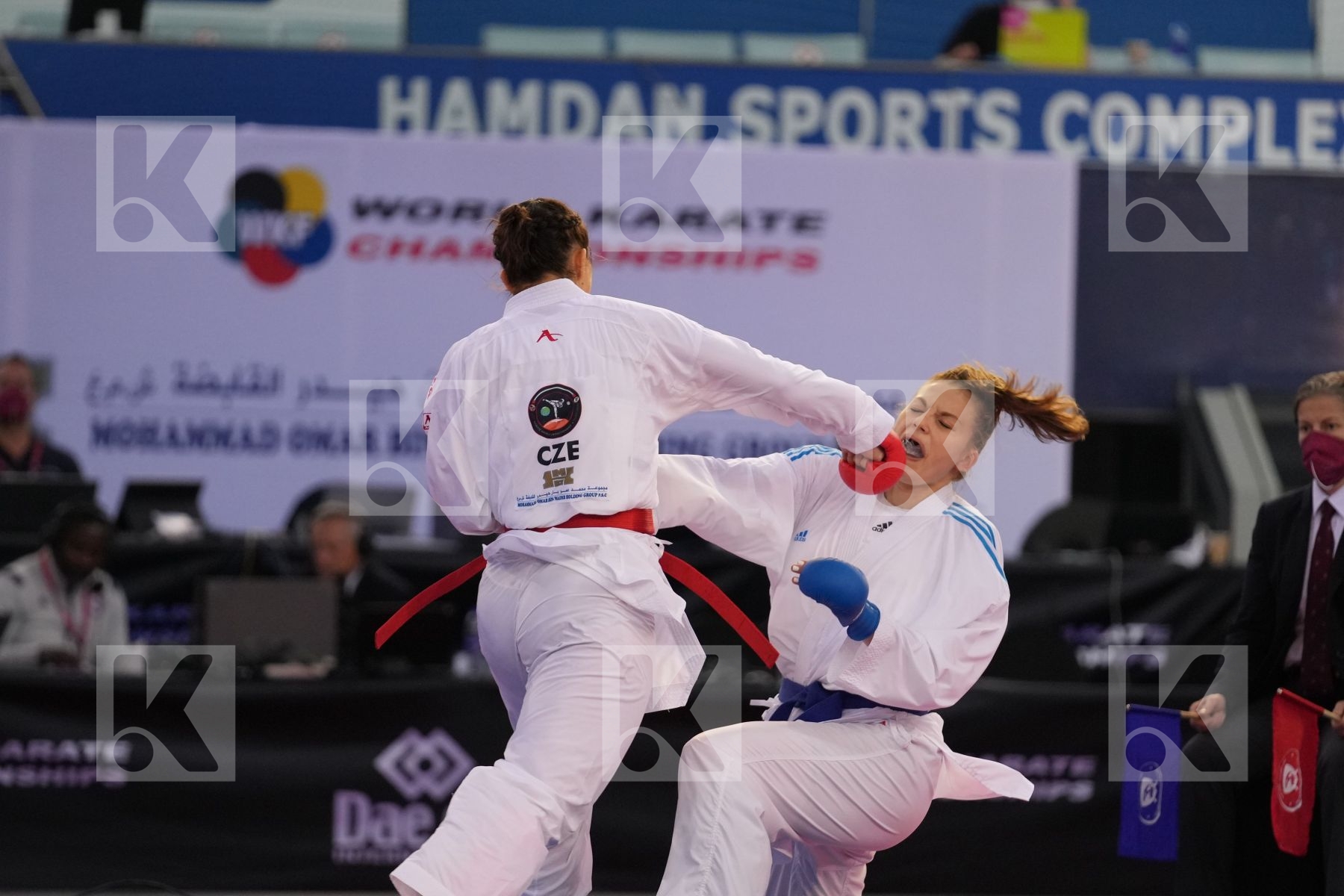 SACHOVA MARTINA (CZECH REPUBLIC) vs LESJAK LUCIJA (CROATIA) in Female Kumite 68+ Kg - bronze bout