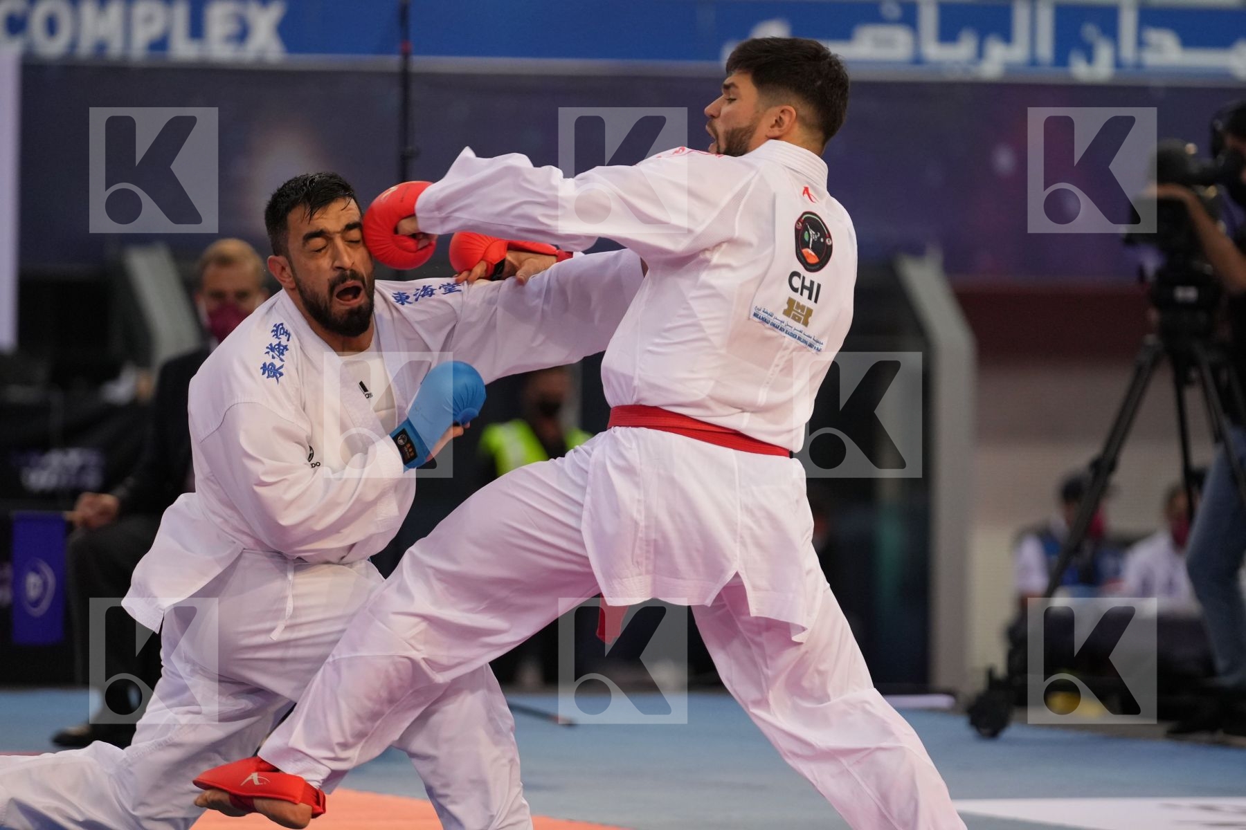 ROJAS RODRIGO (CHILE) vs GURBANLI ASIMAN (AZERBAIJAN) in Male Kumite 84+ Kg - bronze bout