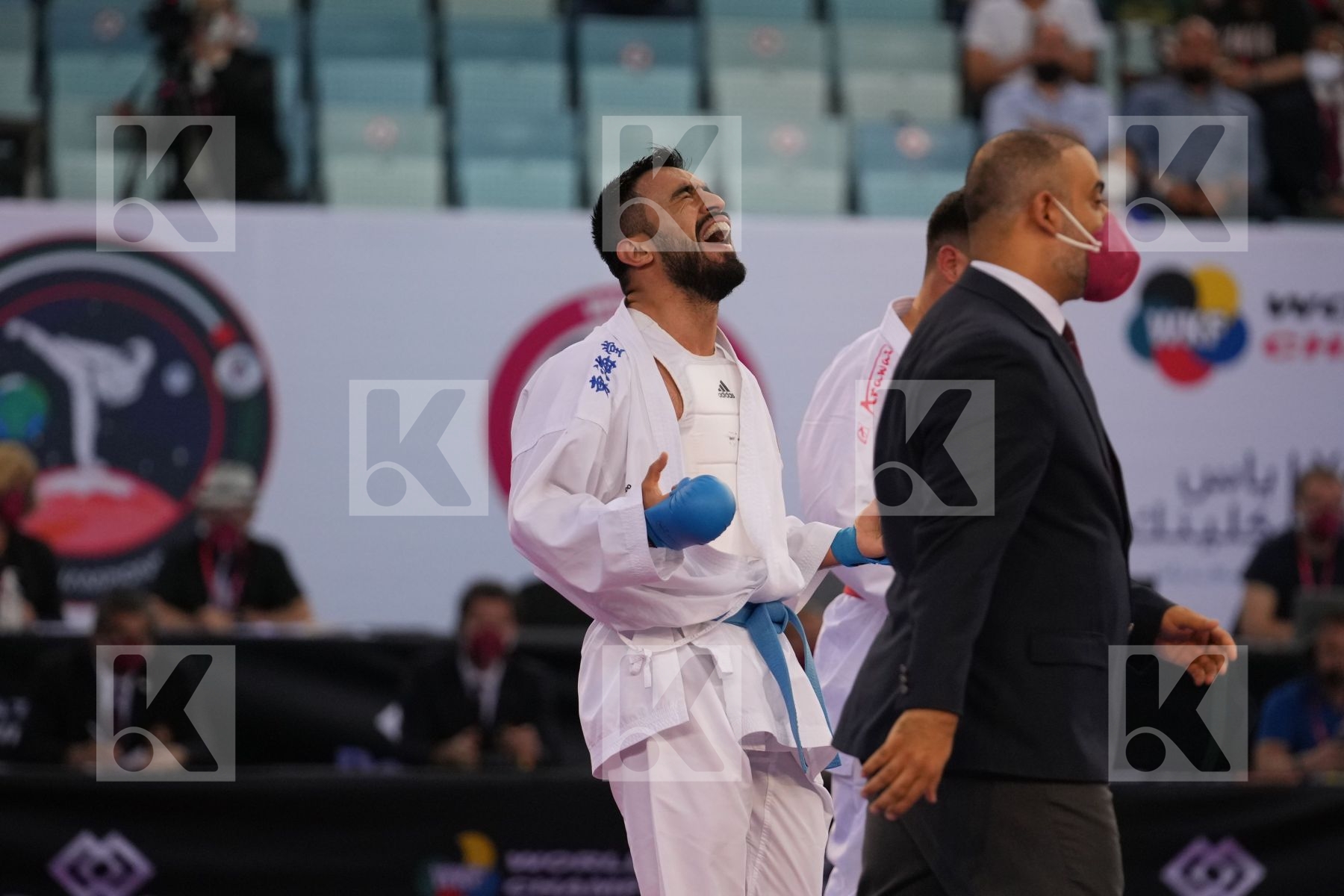 ROJAS RODRIGO (CHILE) vs GURBANLI ASIMAN (AZERBAIJAN) in Male Kumite 84+ Kg - bronze bout