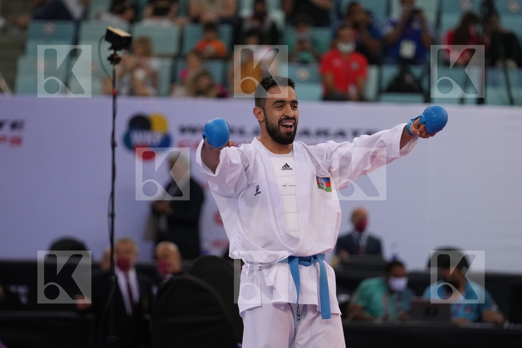 ROJAS RODRIGO (CHILE) vs GURBANLI ASIMAN (AZERBAIJAN) in Male Kumite 84+ Kg - bronze bout