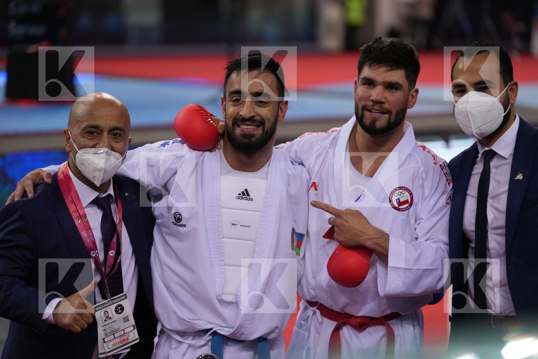 ROJAS RODRIGO (CHILE) vs GURBANLI ASIMAN (AZERBAIJAN) in Male Kumite 84+ Kg - bronze bout