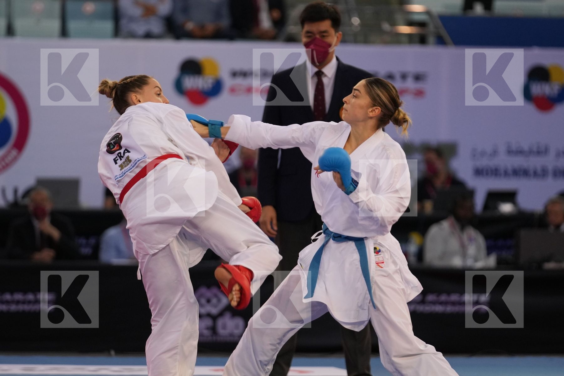AGIER ALIZEE (FRANCE) vs BRATIC MELISSA (CANADA) in Female Kumite -68 Kg - bronze bout