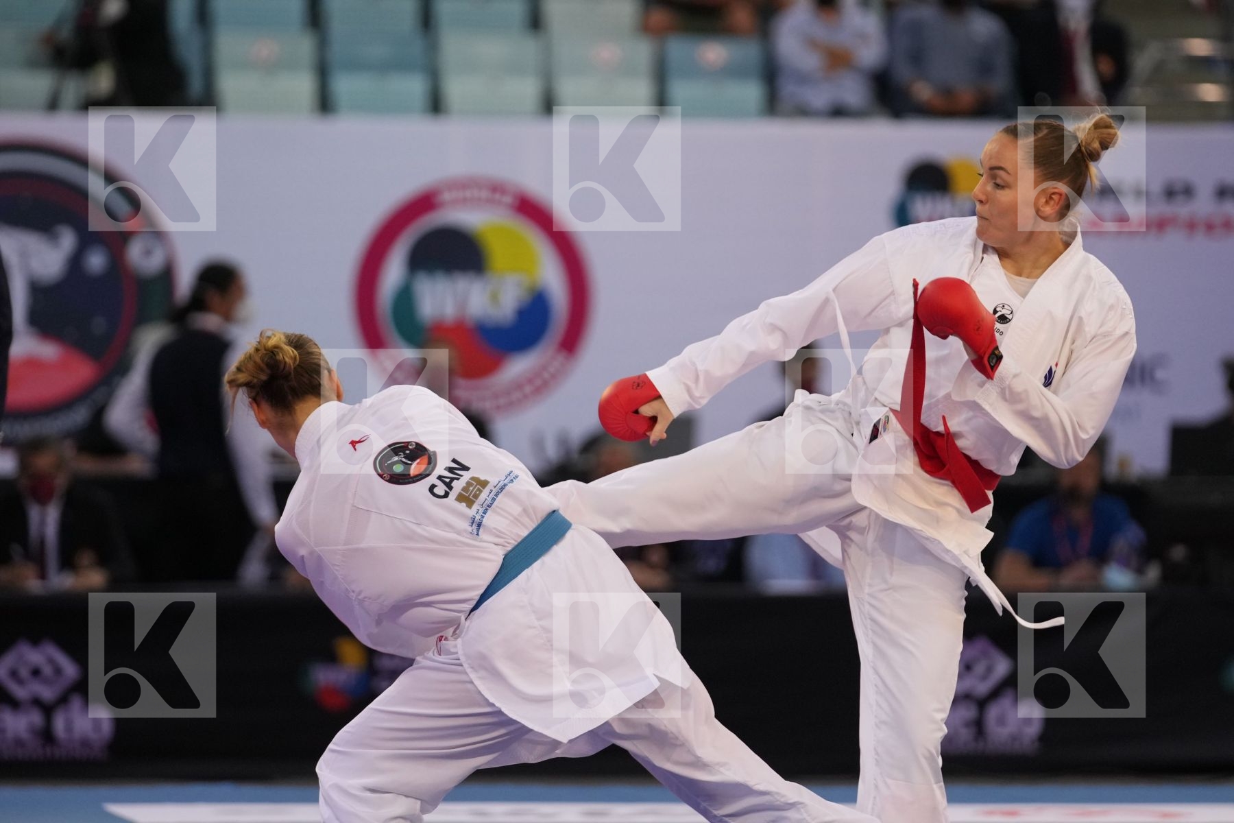 AGIER ALIZEE (FRANCE) vs BRATIC MELISSA (CANADA) in Female Kumite -68 Kg - bronze bout