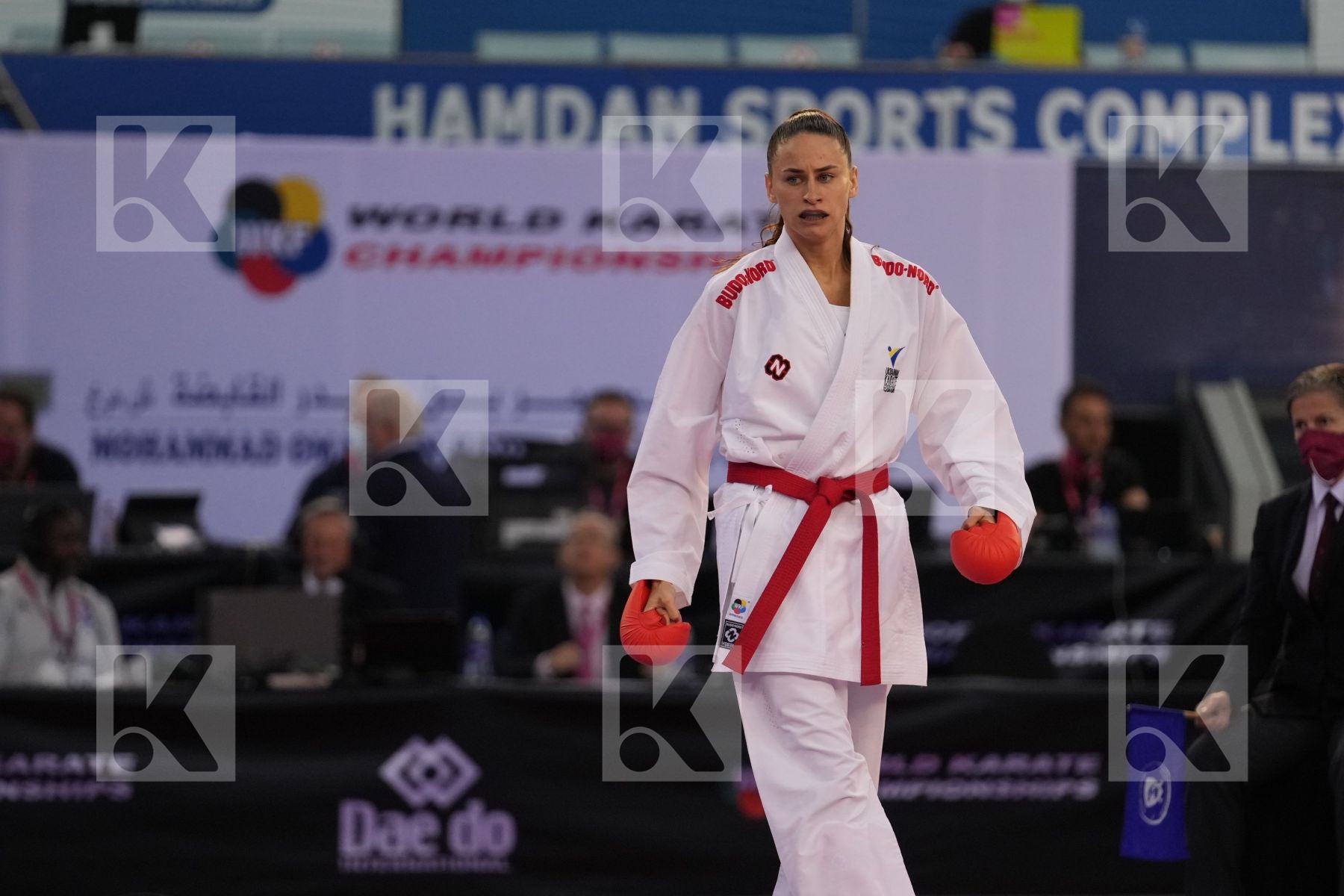 MELNYK HALYNA (UKRAINE) vs BUCHINGER ALISA (AUSTRIA) in Female Kumite -68 Kg - bronze bout