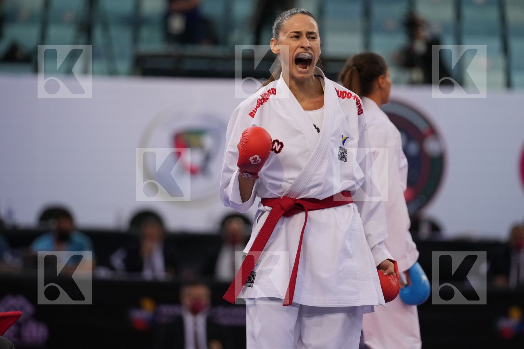 MELNYK HALYNA (UKRAINE) vs BUCHINGER ALISA (AUSTRIA) in Female Kumite -68 Kg - bronze bout