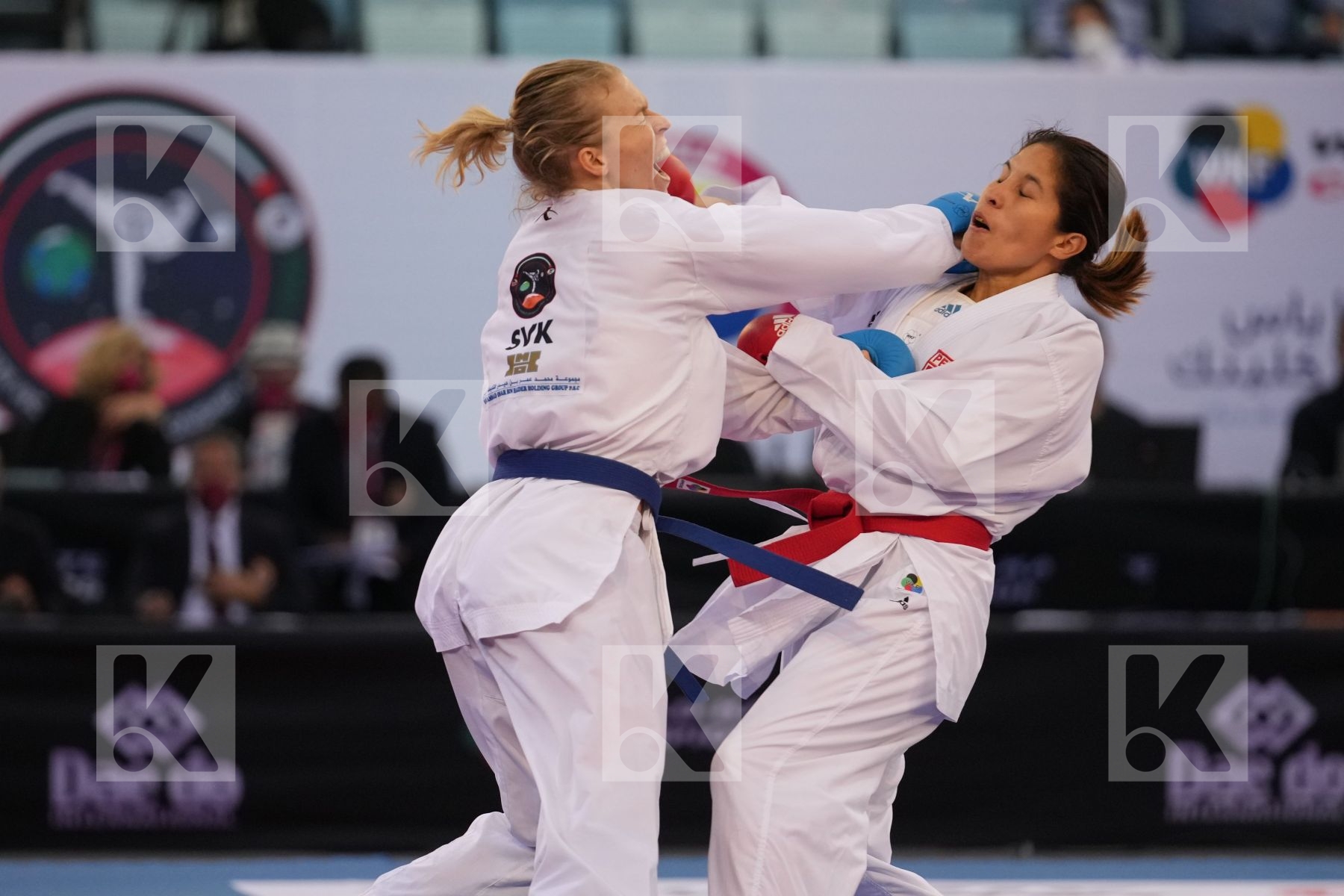 GRANDE ALEXANDRA (PERU) vs SUCHANKOVA INGRIDA (SLOVAKIA) in Female Kumite -61 Kg - bronze bout