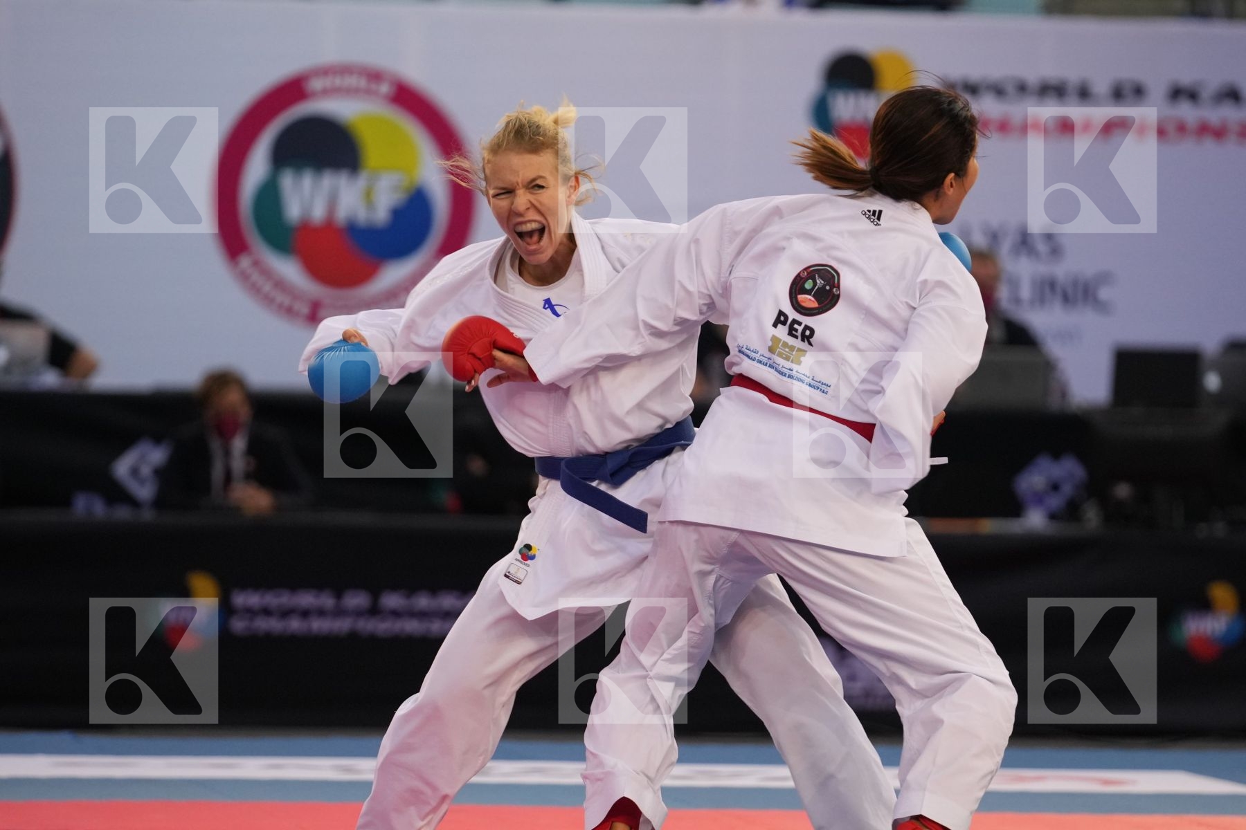GRANDE ALEXANDRA (PERU) vs SUCHANKOVA INGRIDA (SLOVAKIA) in Female Kumite -61 Kg - bronze bout