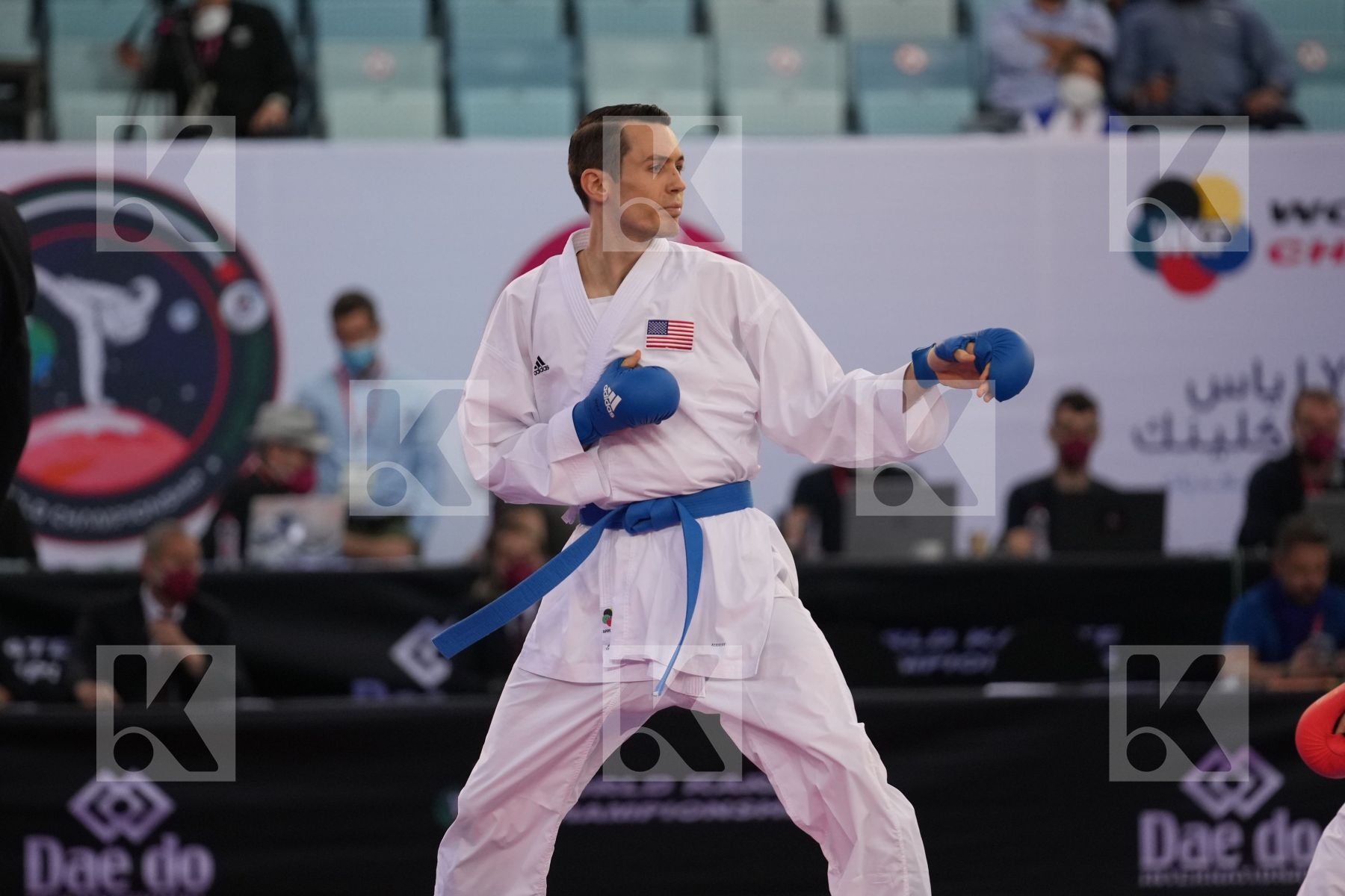 AKKURT EREN (TURKEY) vs SCOTT THOMAS (UNITED STATES) in Male Kumite -75 Kg - bronze bout