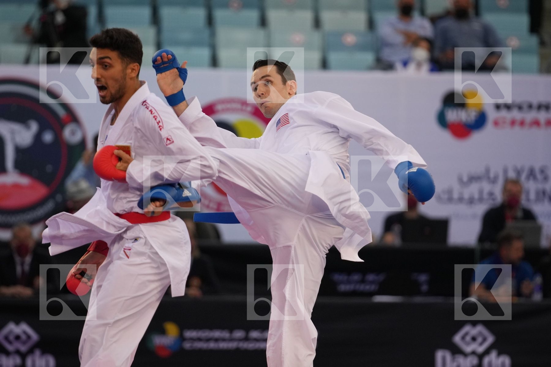 AKKURT EREN (TURKEY) vs SCOTT THOMAS (UNITED STATES) in Male Kumite -75 Kg - bronze bout