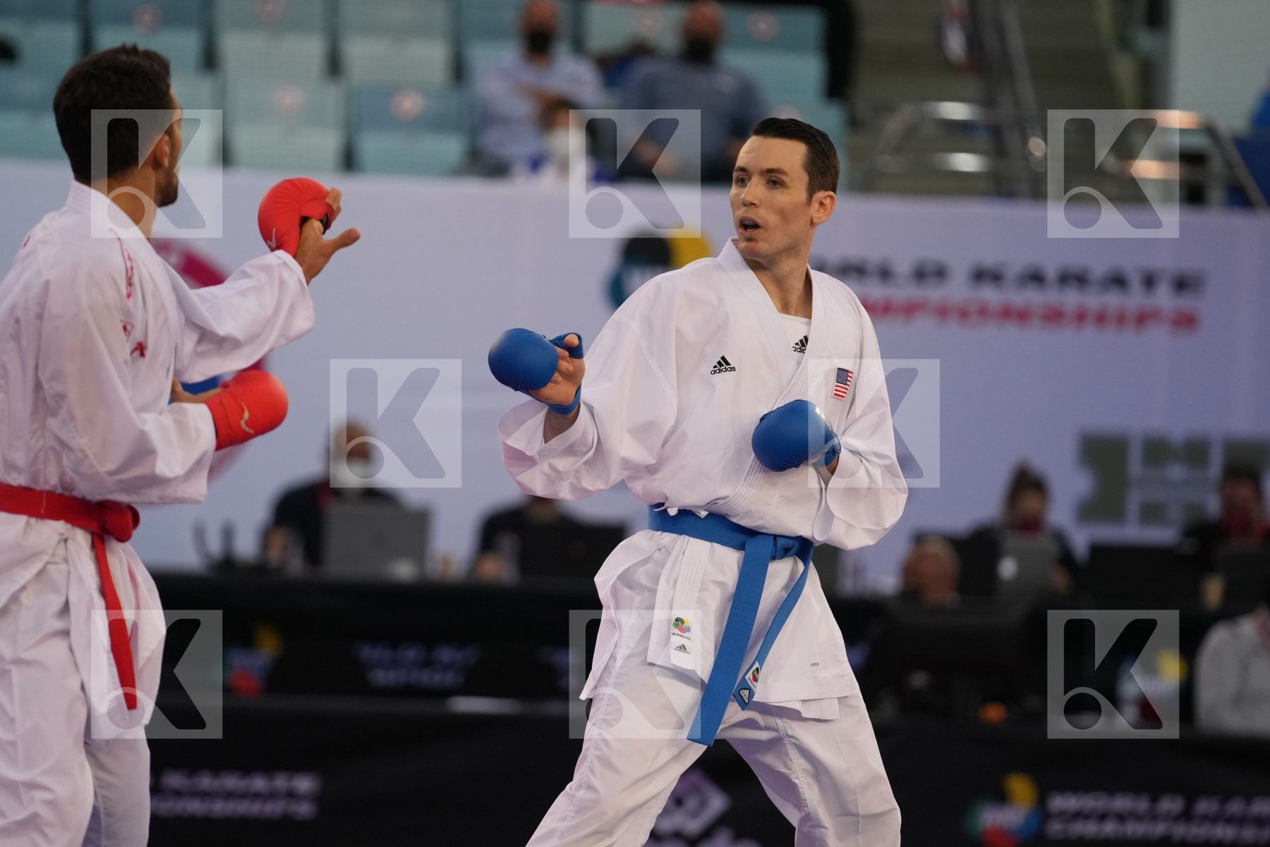 AKKURT EREN (TURKEY) vs SCOTT THOMAS (UNITED STATES) in Male Kumite -75 Kg - bronze bout