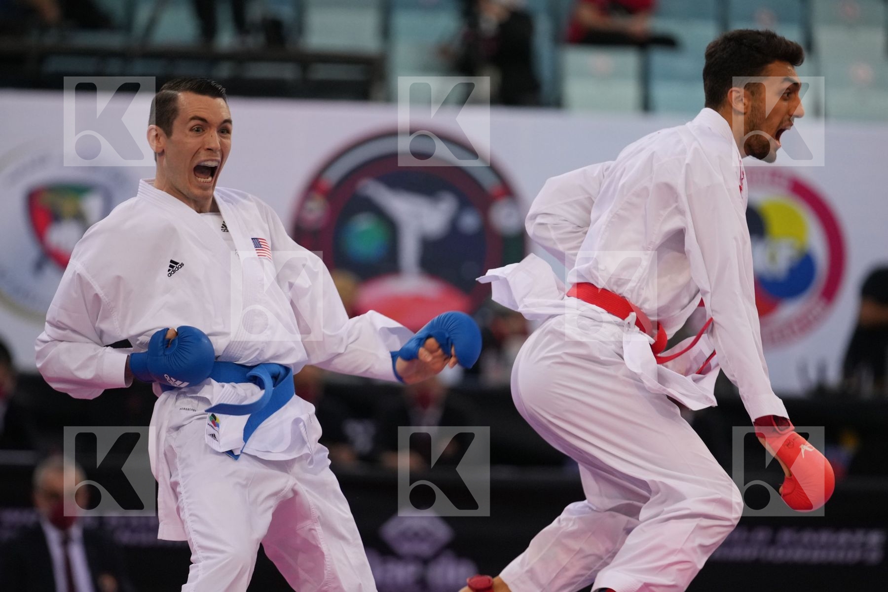 AKKURT EREN (TURKEY) vs SCOTT THOMAS (UNITED STATES) in Male Kumite -75 Kg - bronze bout