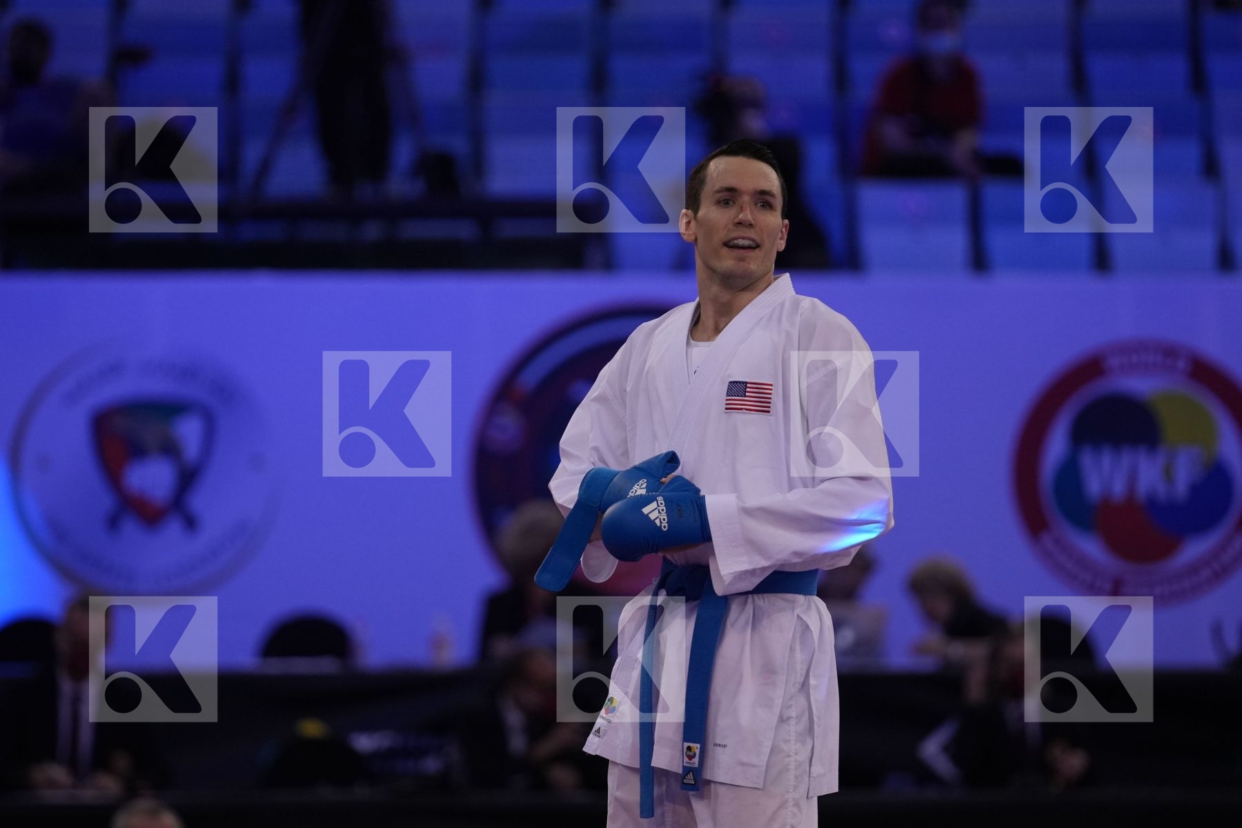 AKKURT EREN (TURKEY) vs SCOTT THOMAS (UNITED STATES) in Male Kumite -75 Kg - bronze bout