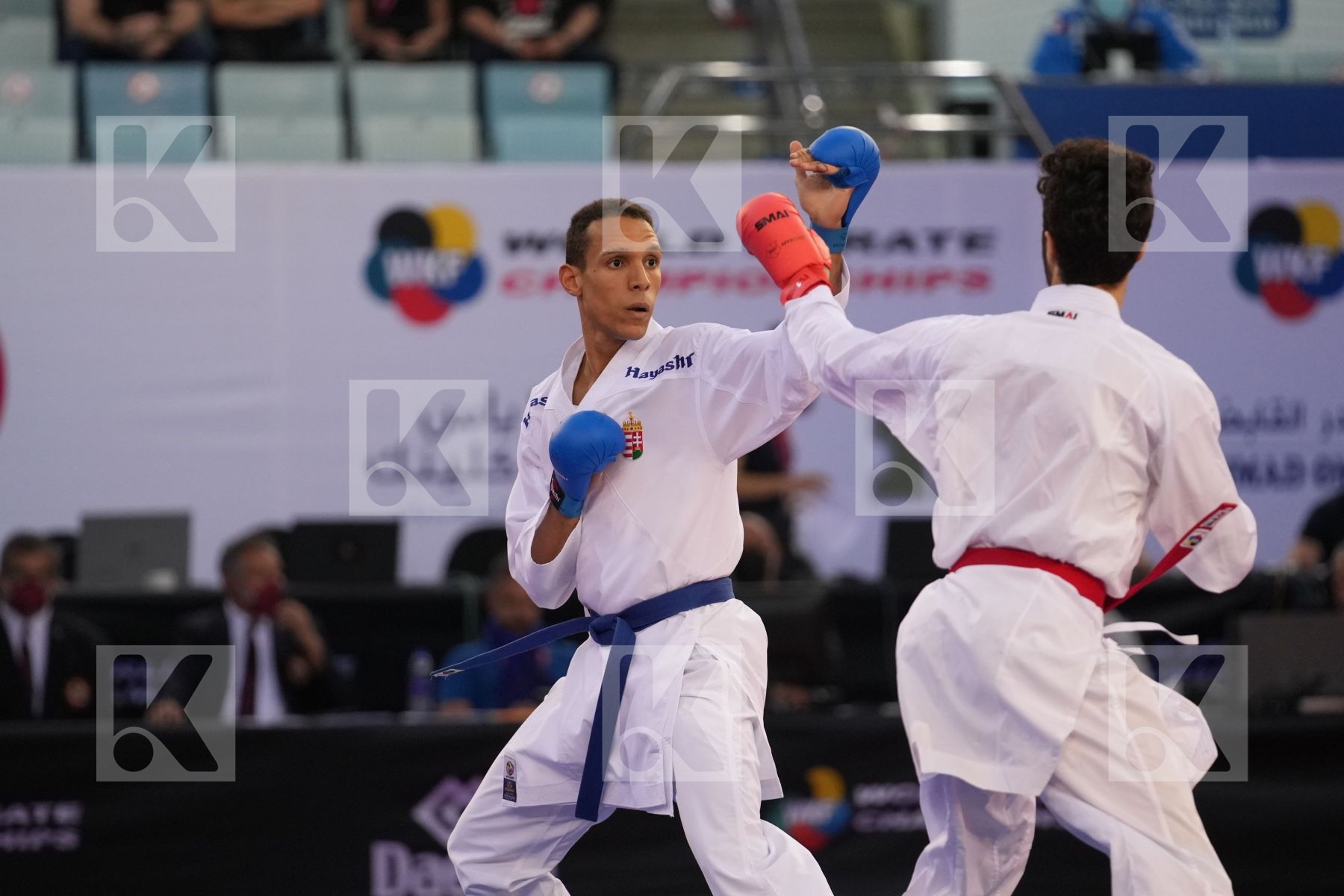 ELSAWY ALI (EGYPT) vs TADISSI YVES MARTIAL (HUNGARY) in Male Kumite -67 Kg - bronze bout