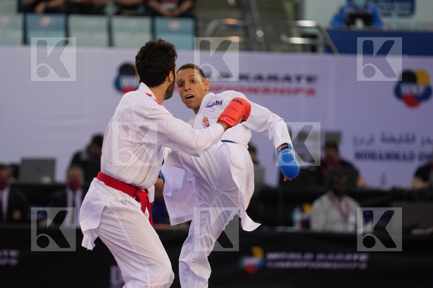 ELSAWY ALI (EGYPT) vs TADISSI YVES MARTIAL (HUNGARY) in Male Kumite -67 Kg - bronze bout