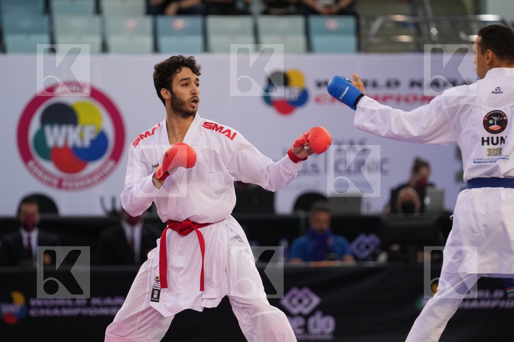 ELSAWY ALI (EGYPT) vs TADISSI YVES MARTIAL (HUNGARY) in Male Kumite -67 Kg - bronze bout