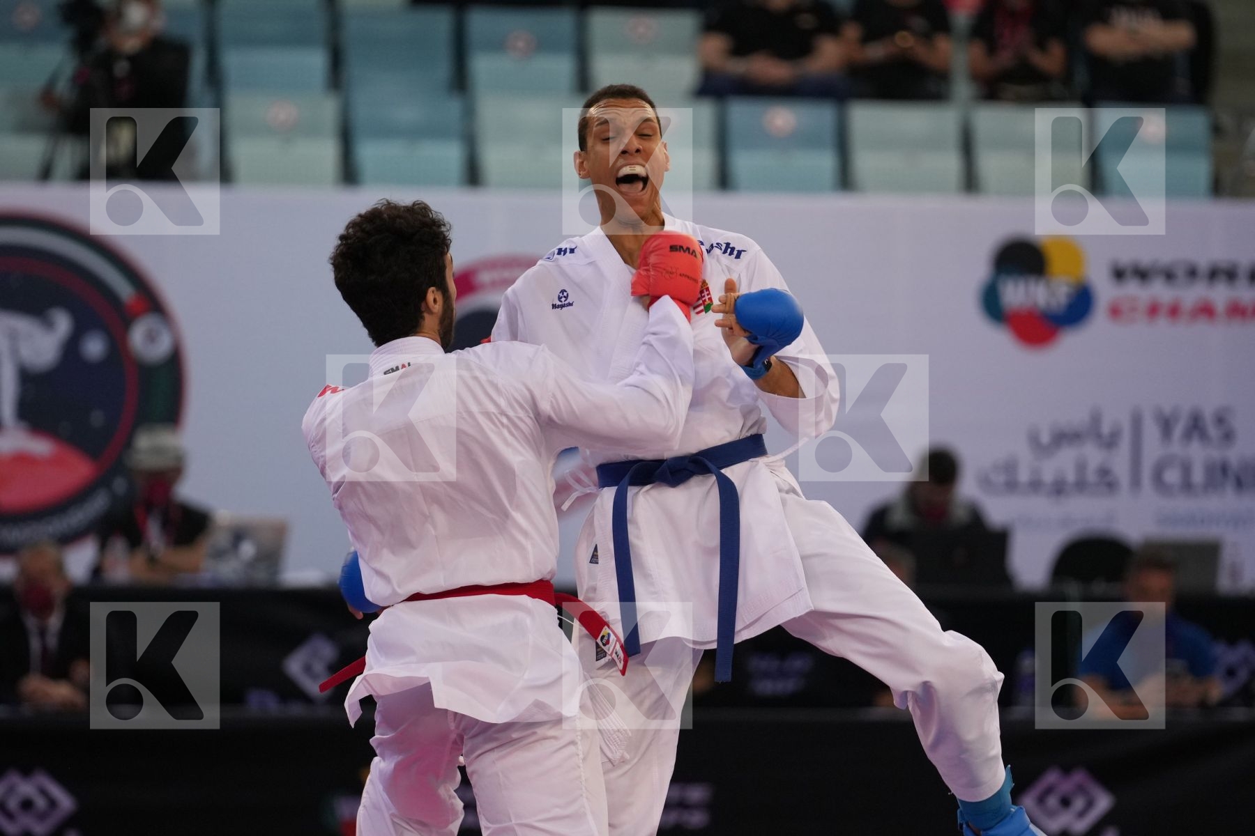 ELSAWY ALI (EGYPT) vs TADISSI YVES MARTIAL (HUNGARY) in Male Kumite -67 Kg - bronze bout